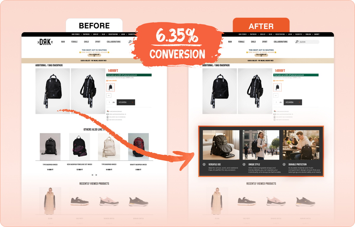 Dorko Product Page Optimalization