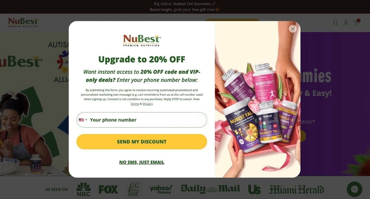 Nubest conversational popup