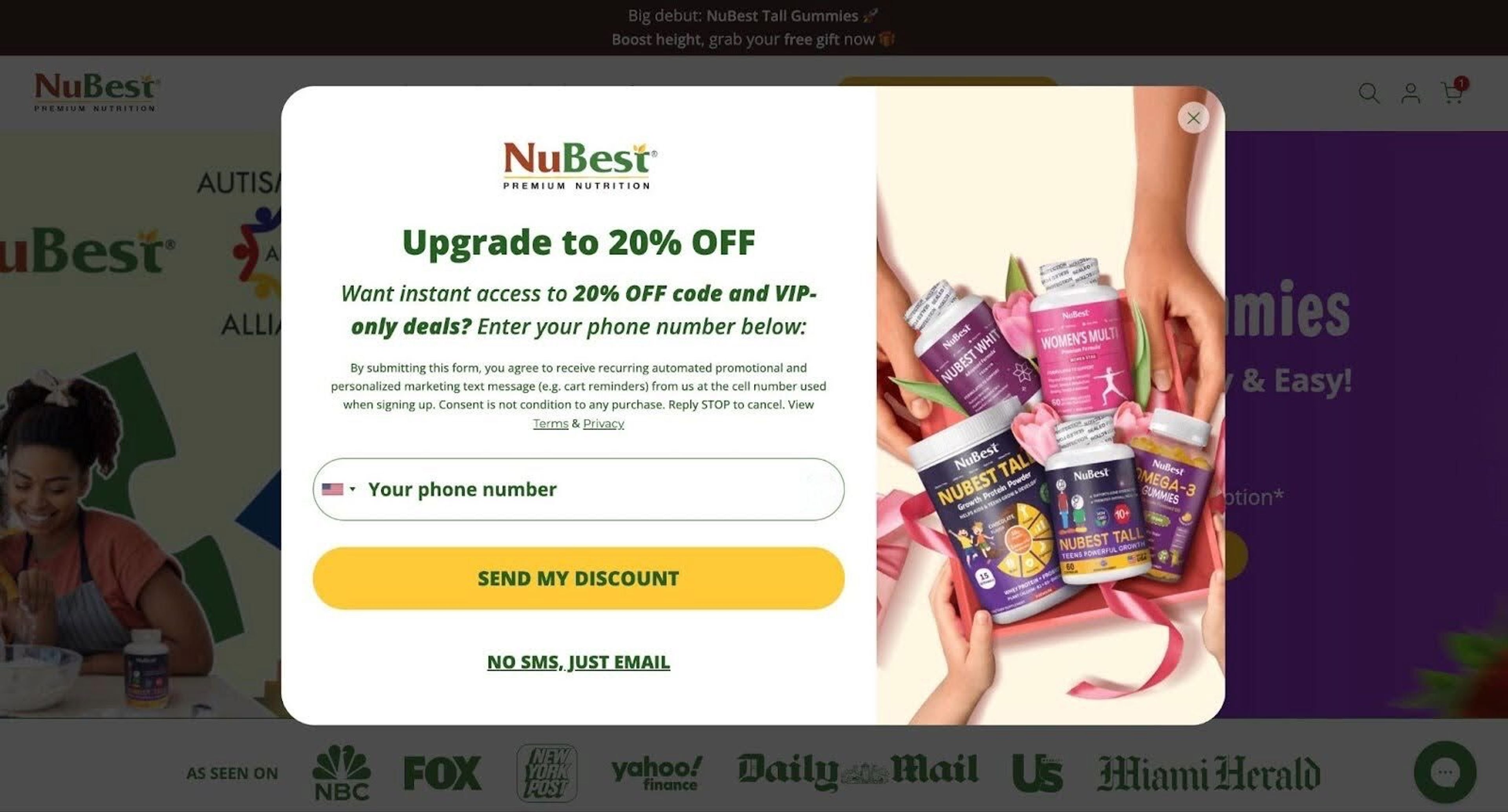 Nubest conversational popup