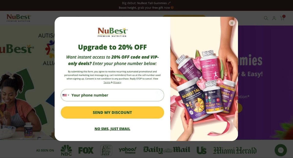 Nubest conversational popup