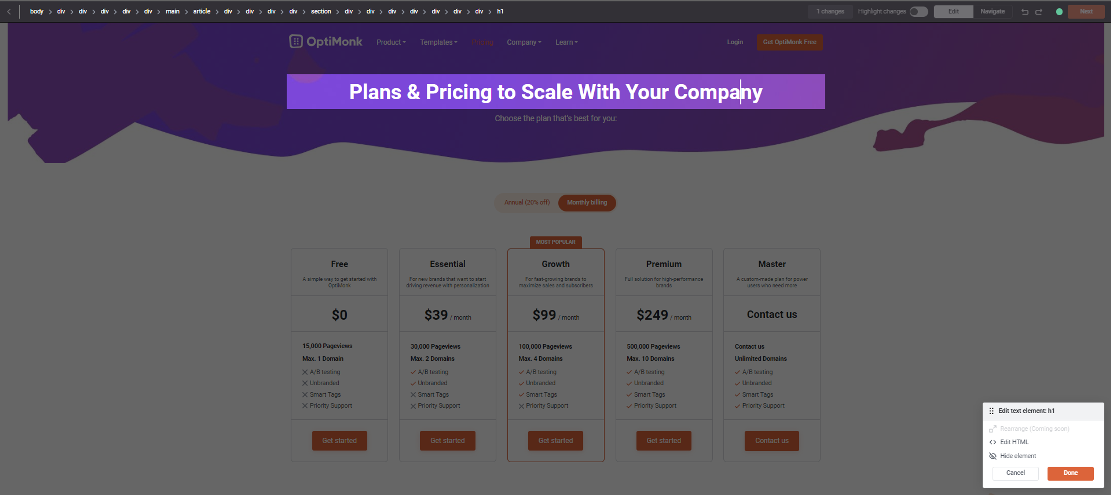 Personalize your landing page dynamically