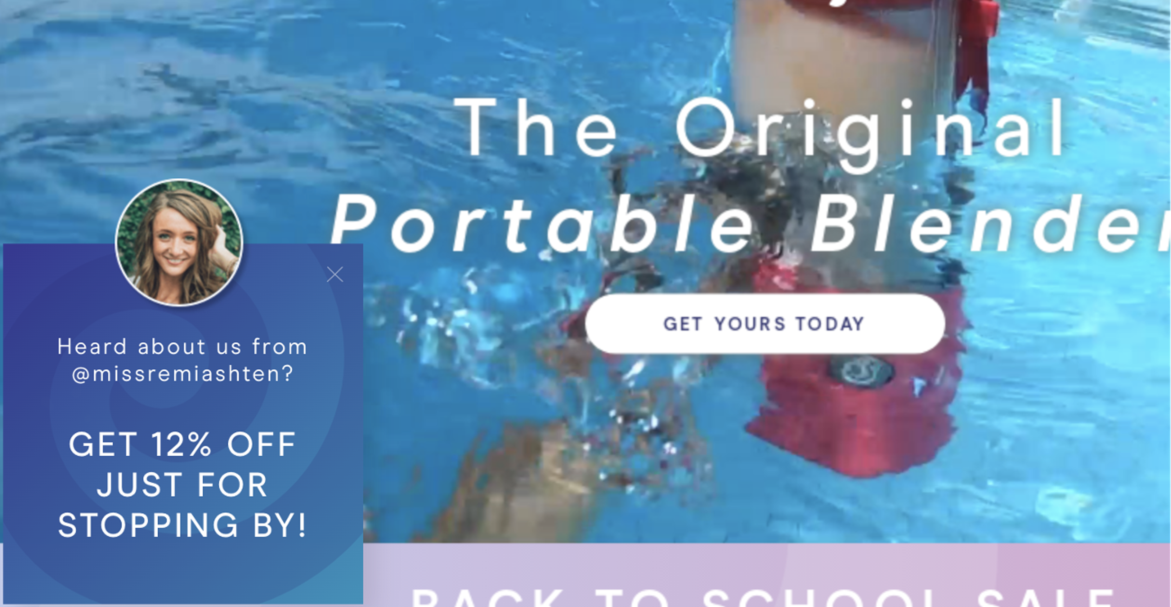 Blendjet personalized message example