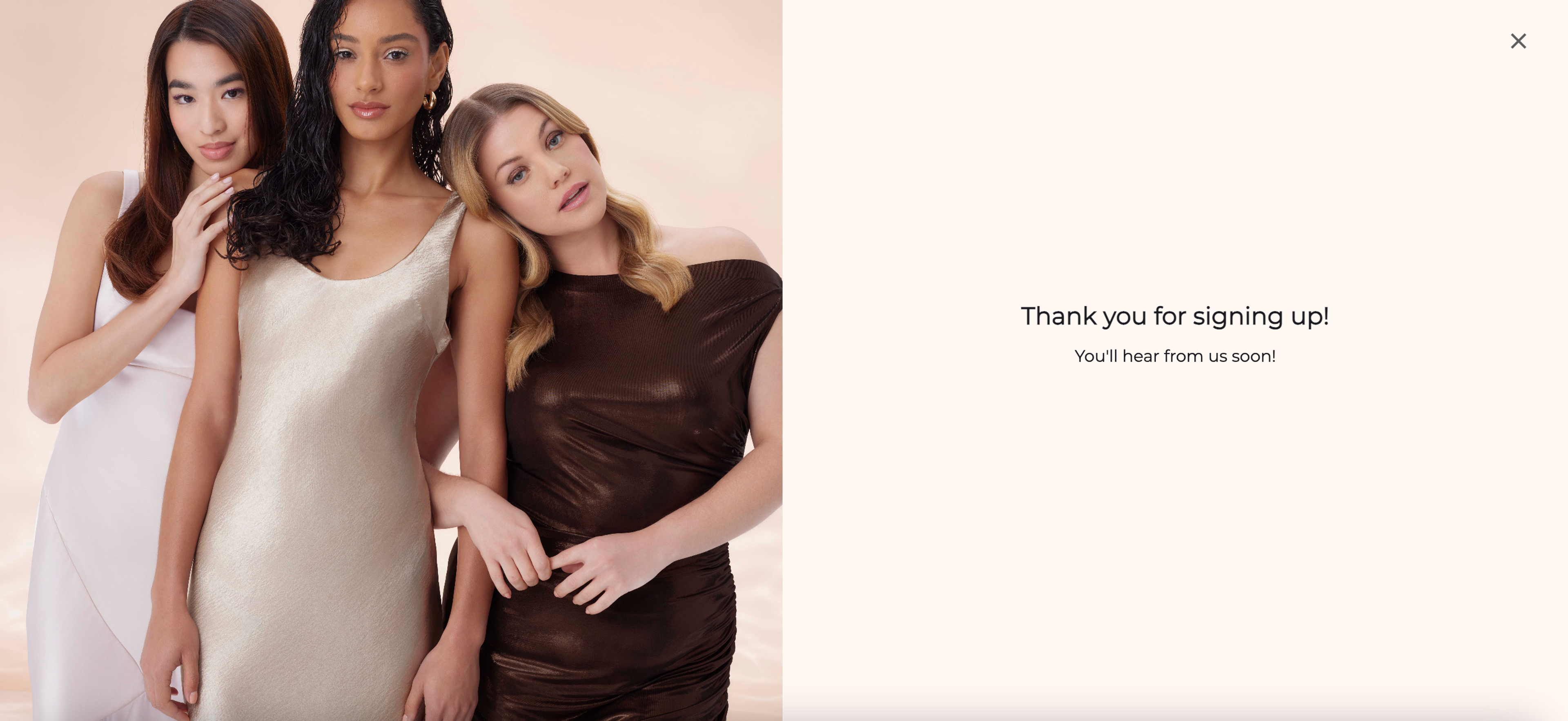 Tangle Teezer email sign-up popup thank you page