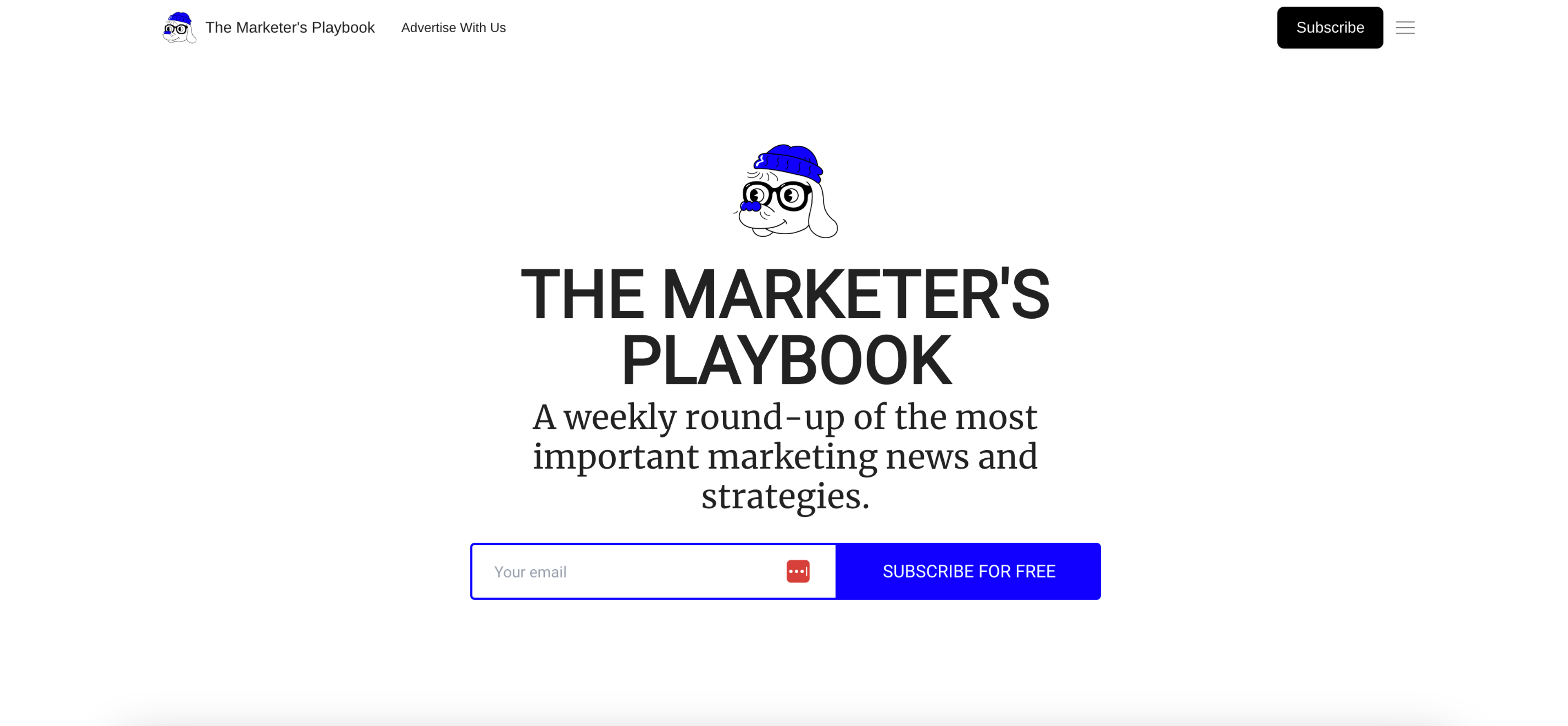 Marketer's Playbook: Weekly ecommerce newsletter offering essential marketing news and strategies."