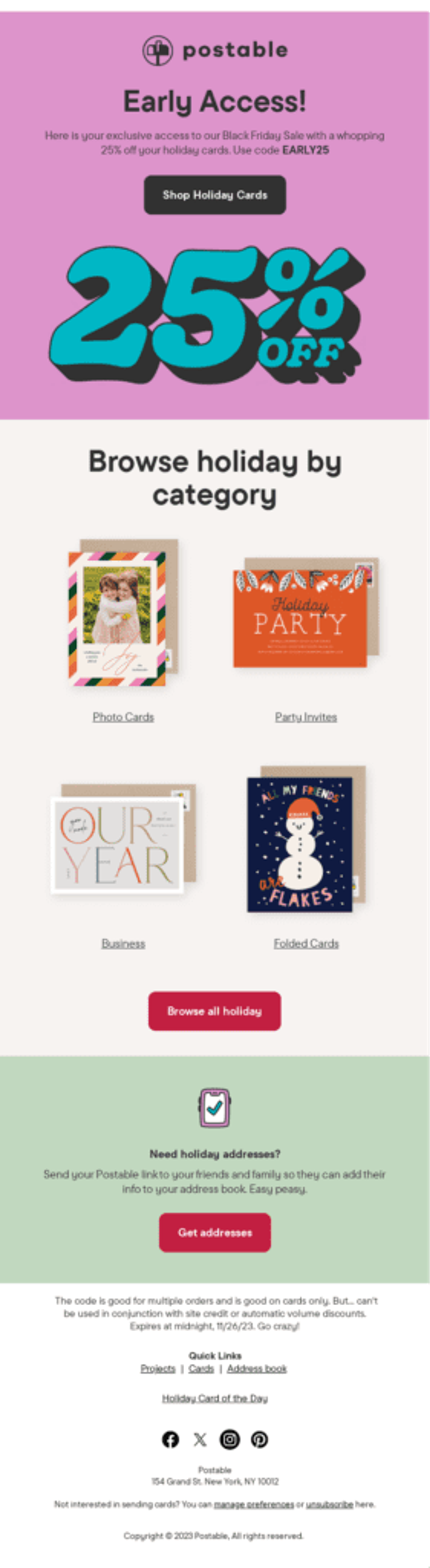 Promoting Black Friday discounts in email