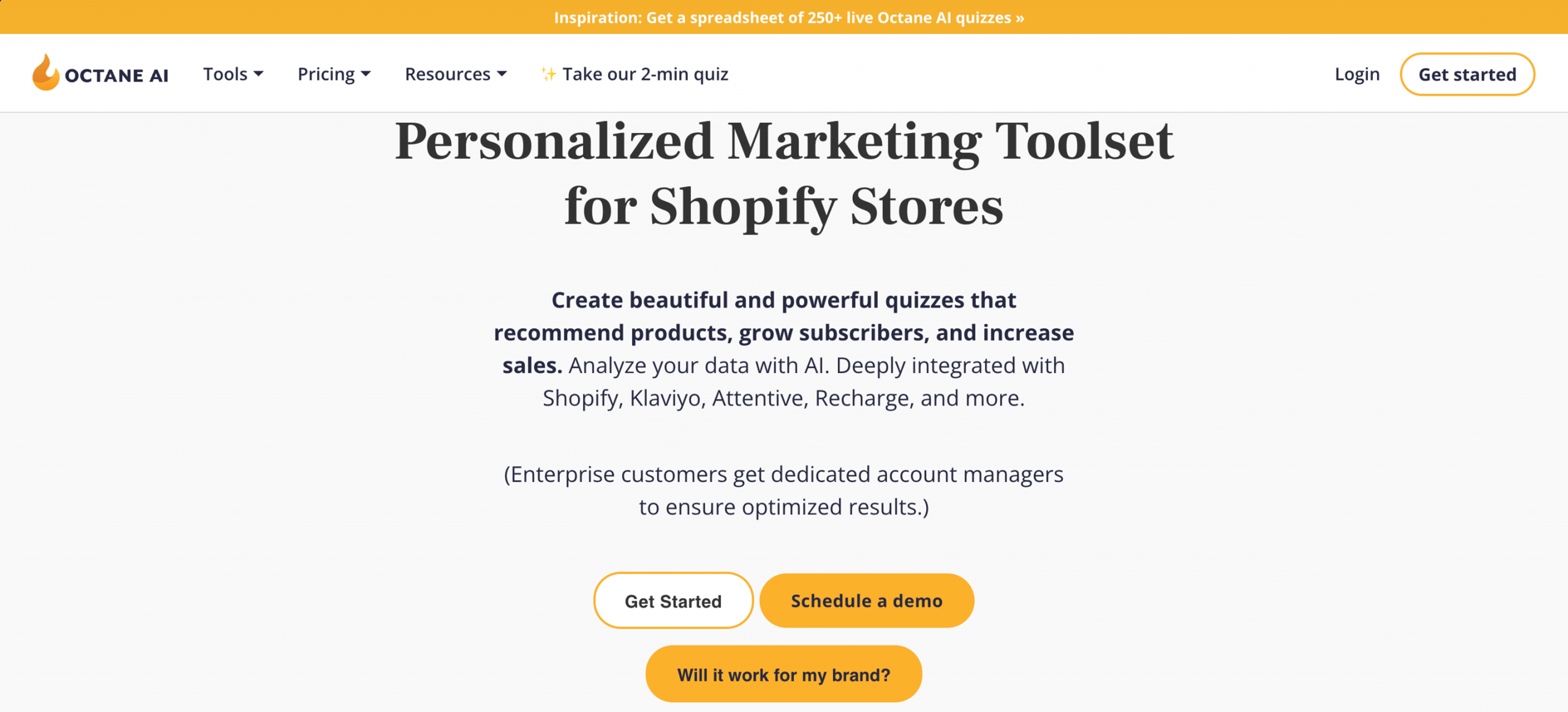 Octane AI uses AI-powered recommendation systems