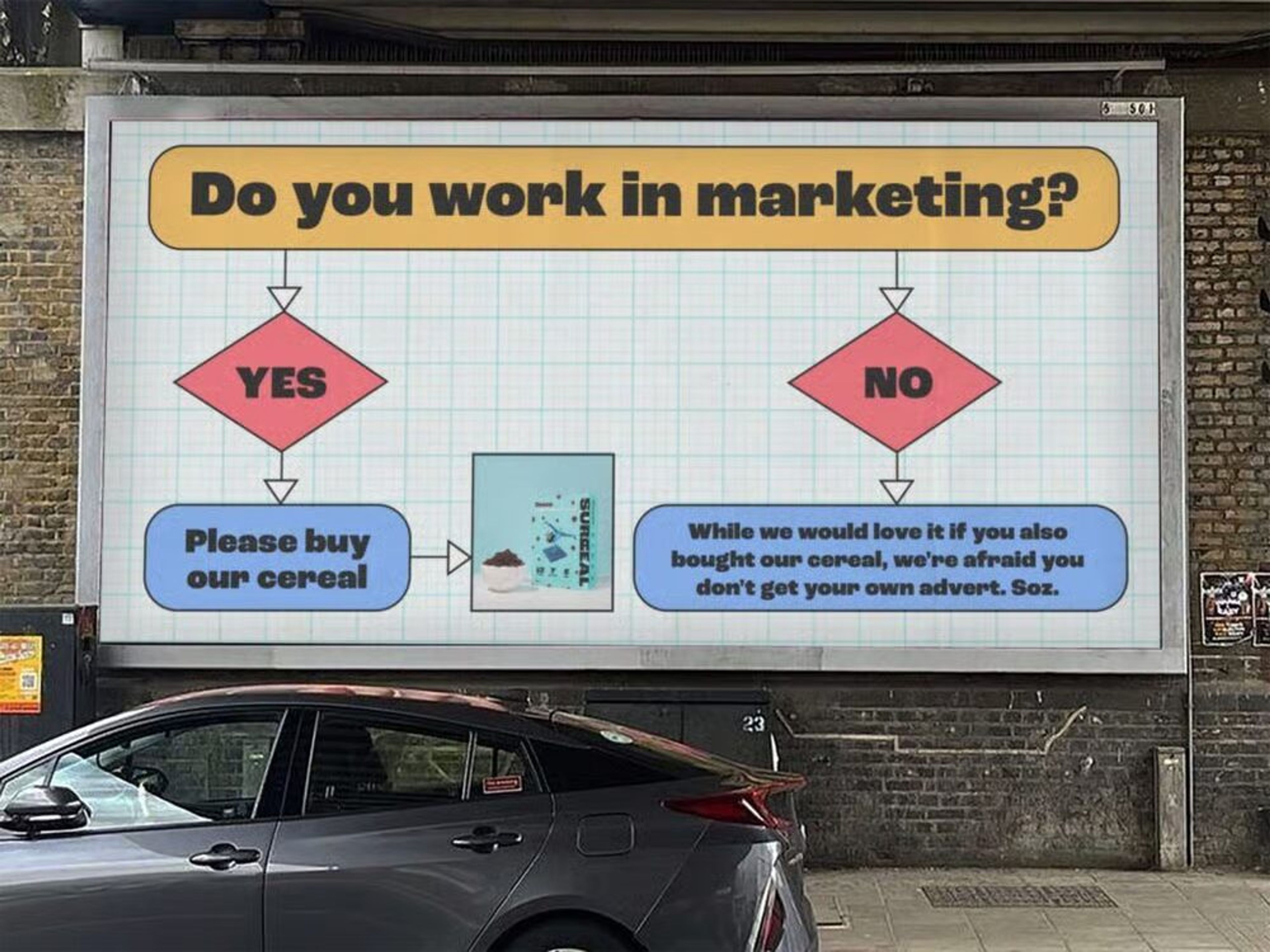 Surreal billboard advertisement