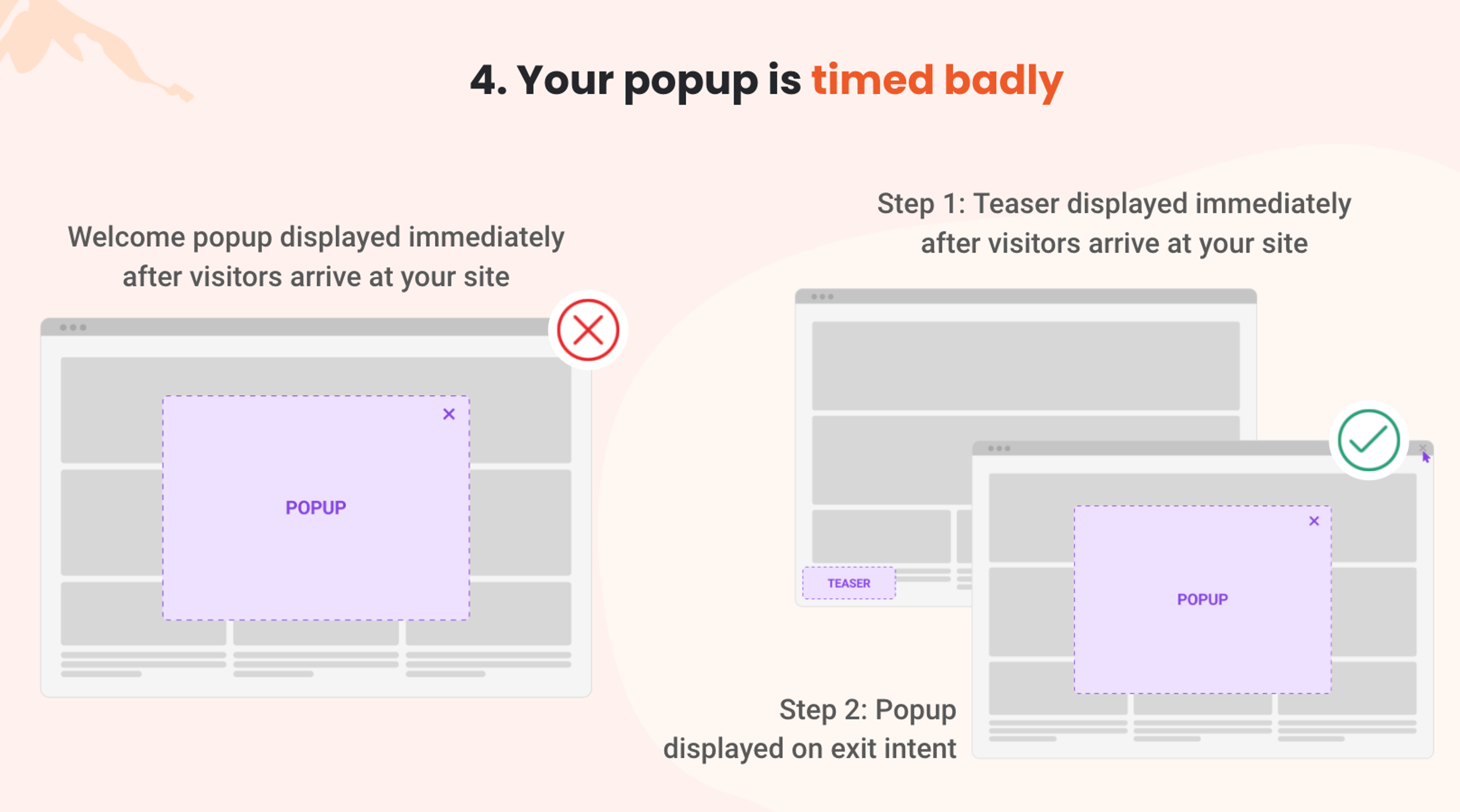 Your popup is timed badly