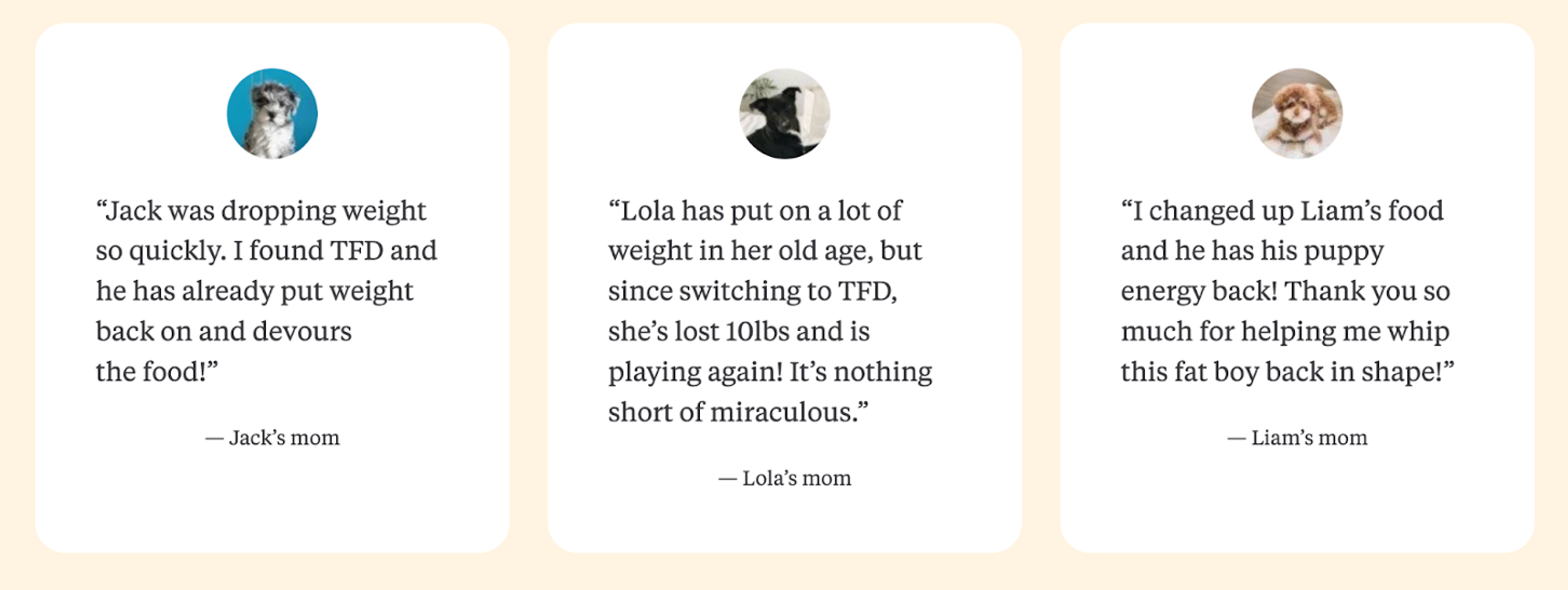 Social proof on The Farmer’s Dog website