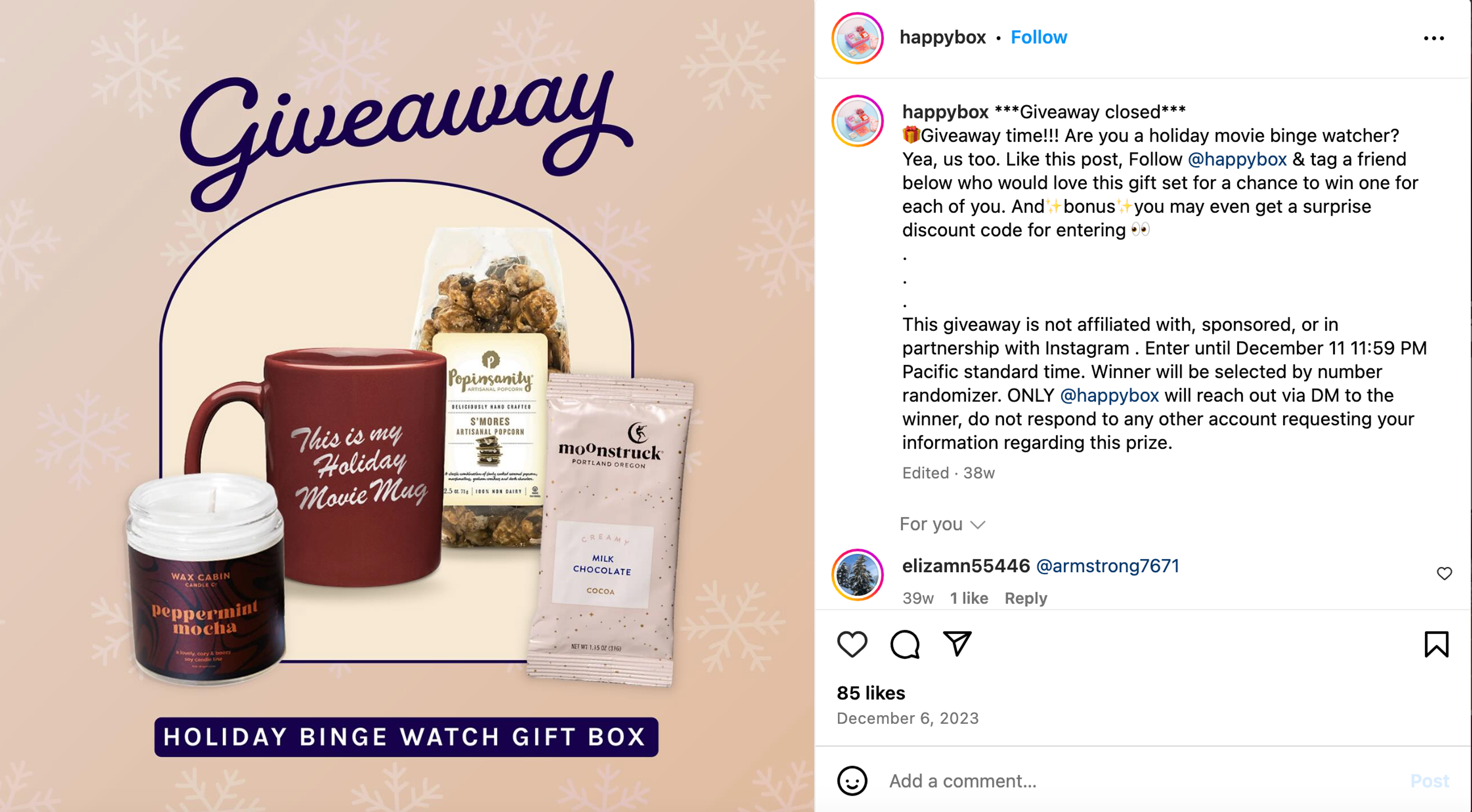 Happy Boy holiday marketing giveaway