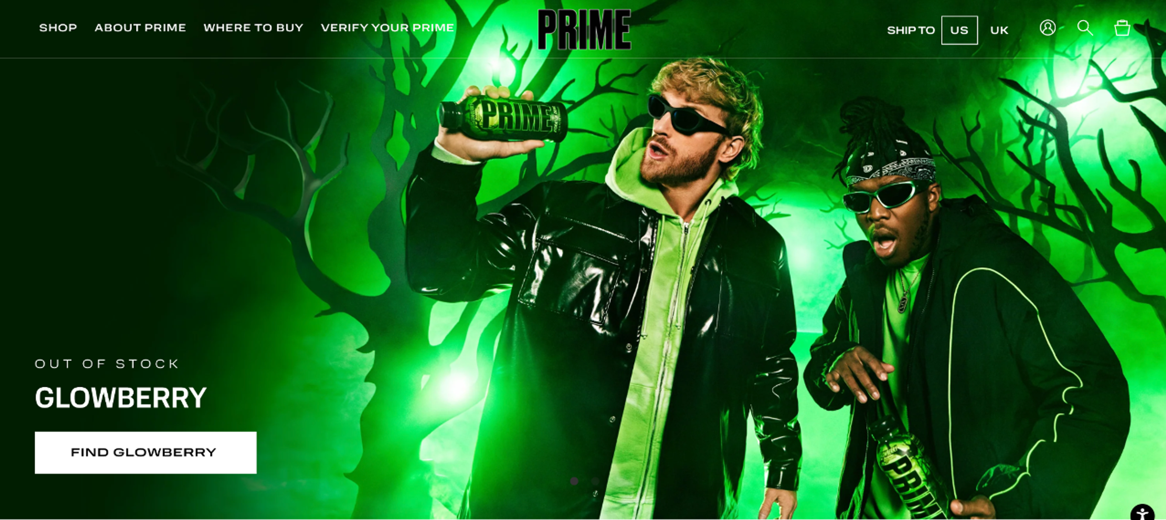 Prime Hydration website