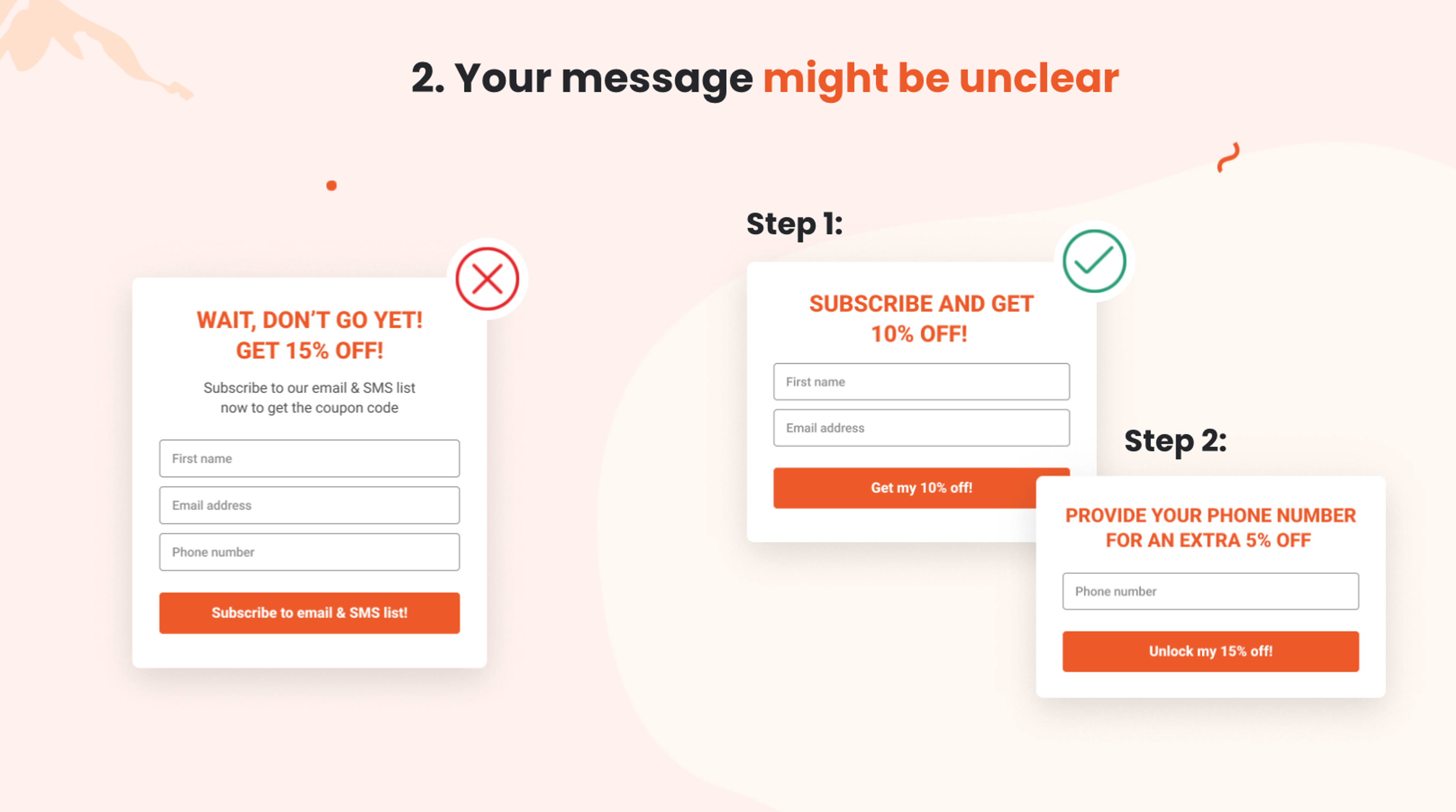 Your popup message might be unclear