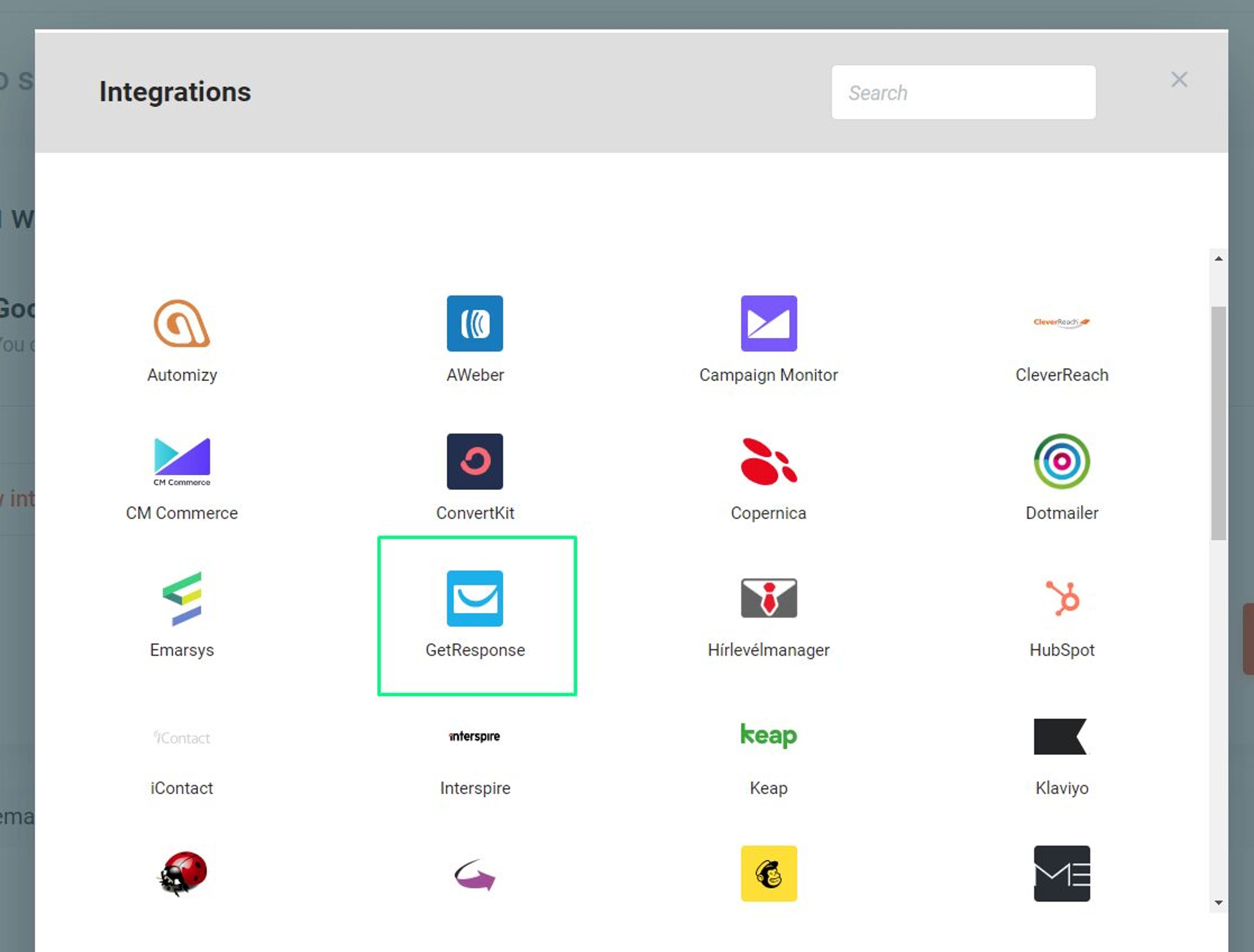 Connect your OptiMonk and GetResponse account