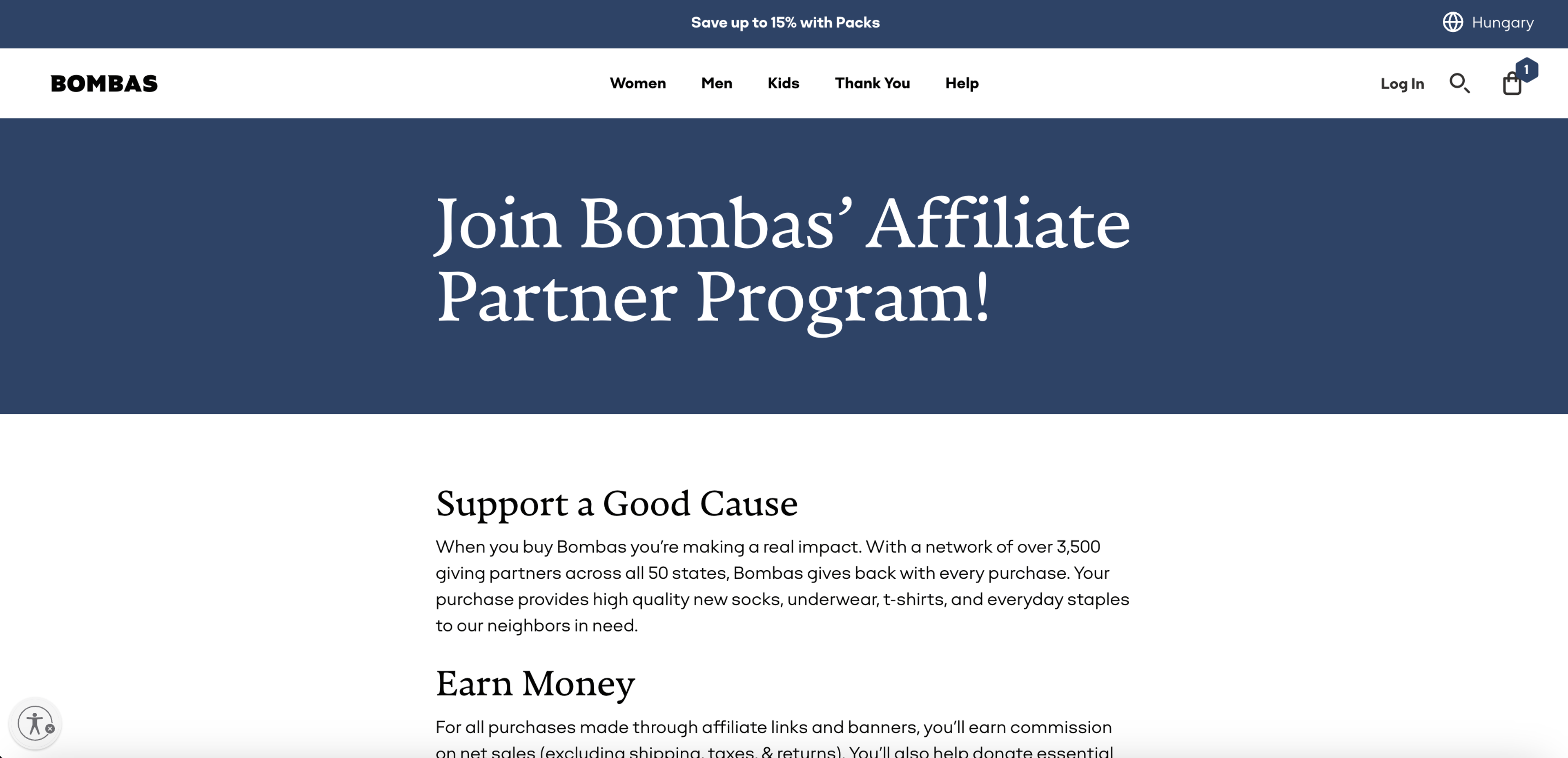Bombas website.