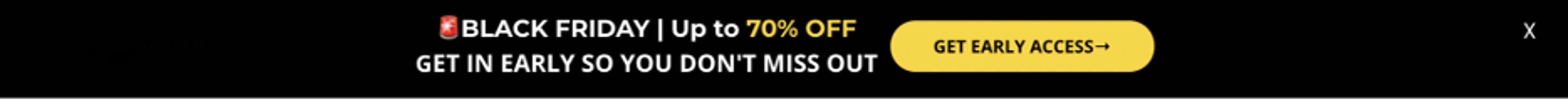 Black Friday popups example offering exclusive deals.