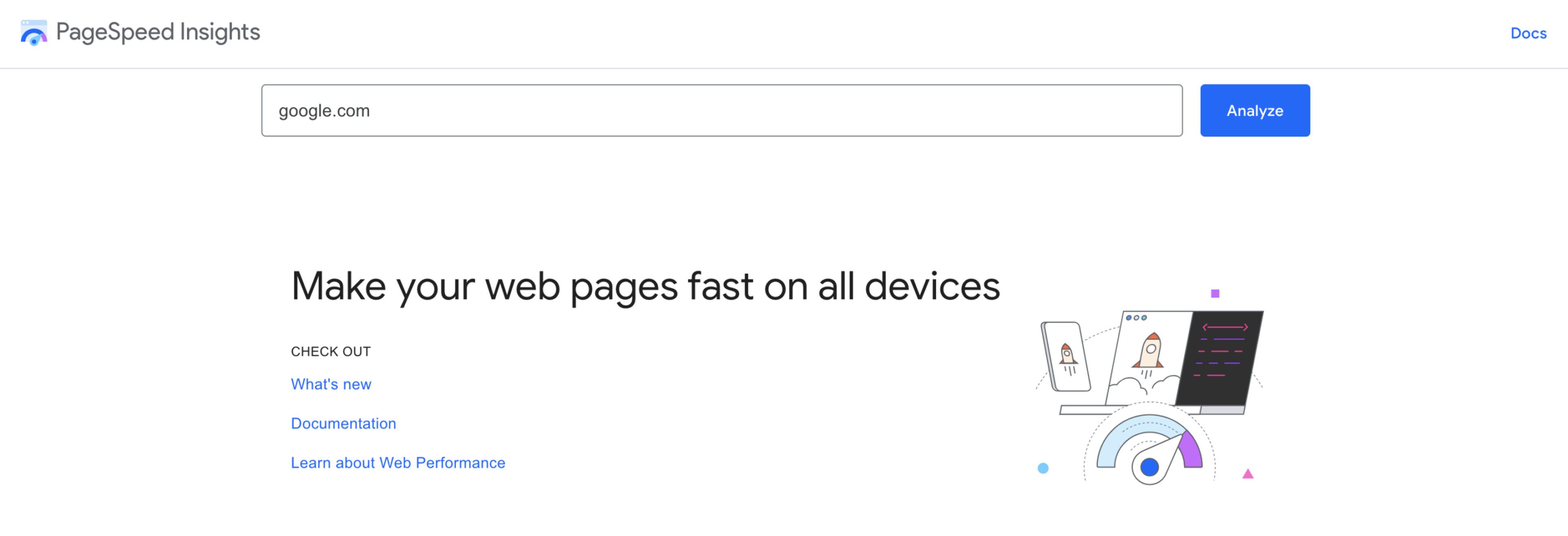 PageSpeed Insights helps to improve your site's performance and speed