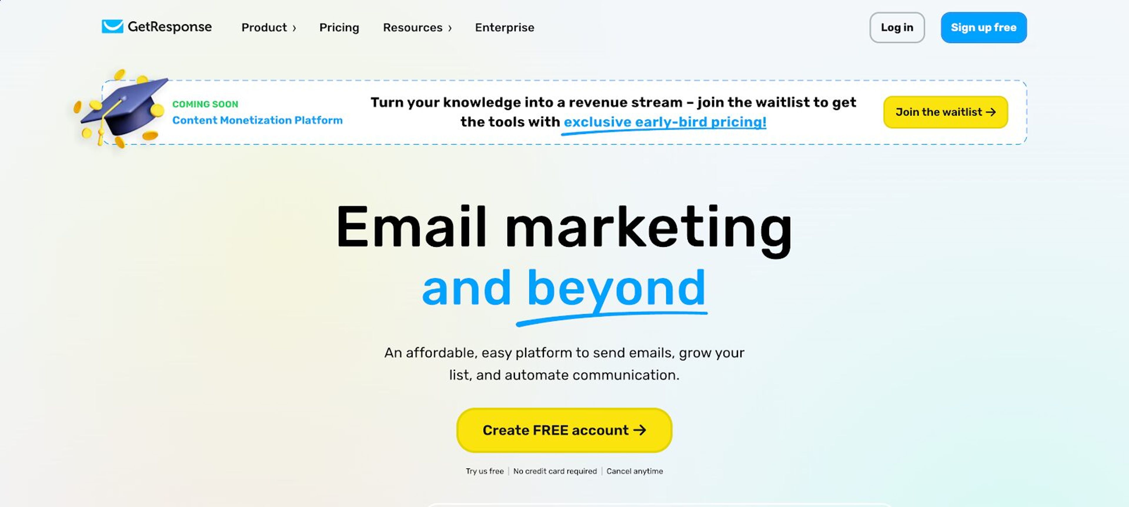 Email marketing platform with customizable sign-up forms and landing pages.
