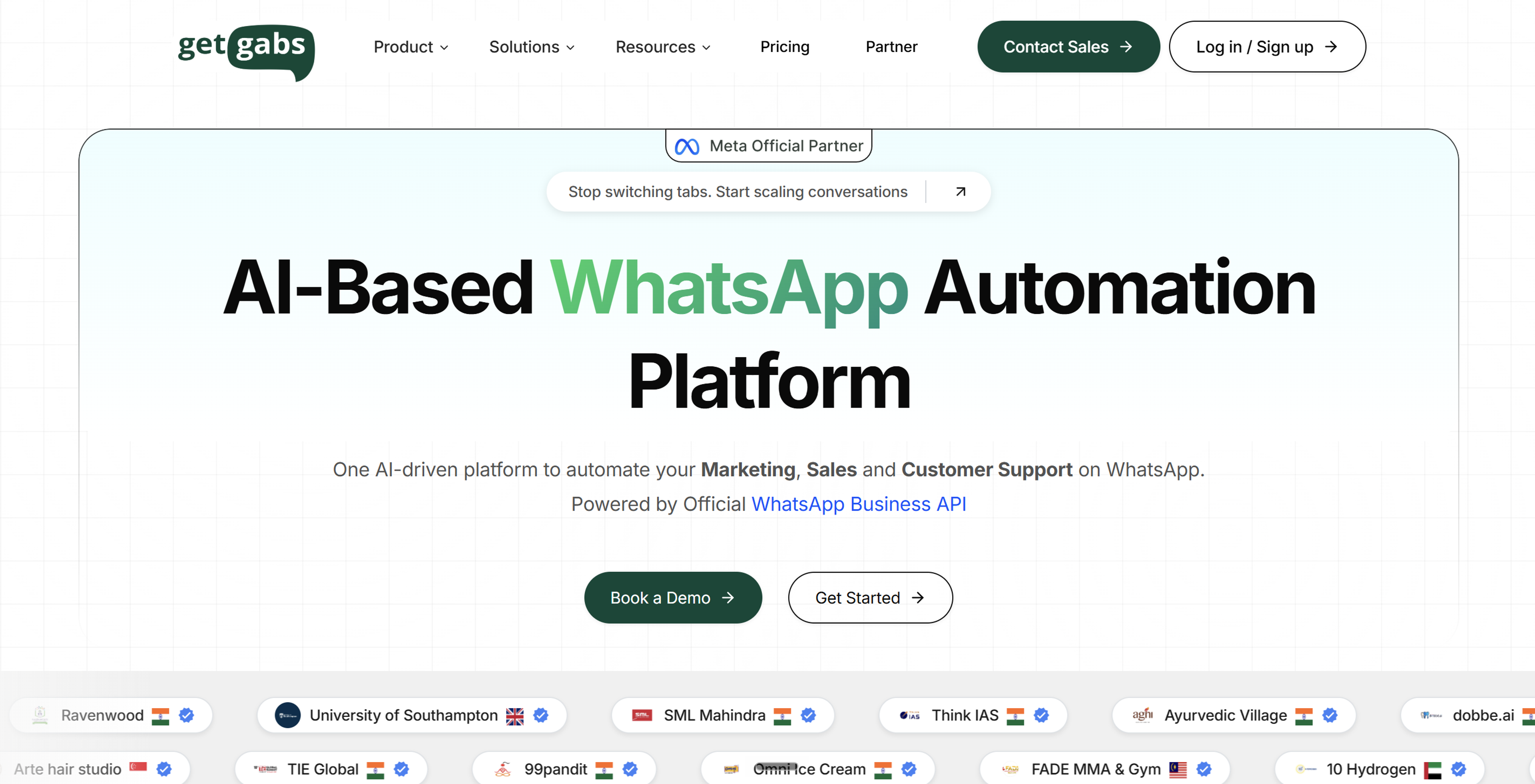 Getgabs is an AI-powered Shopify cart abandonement recovery app