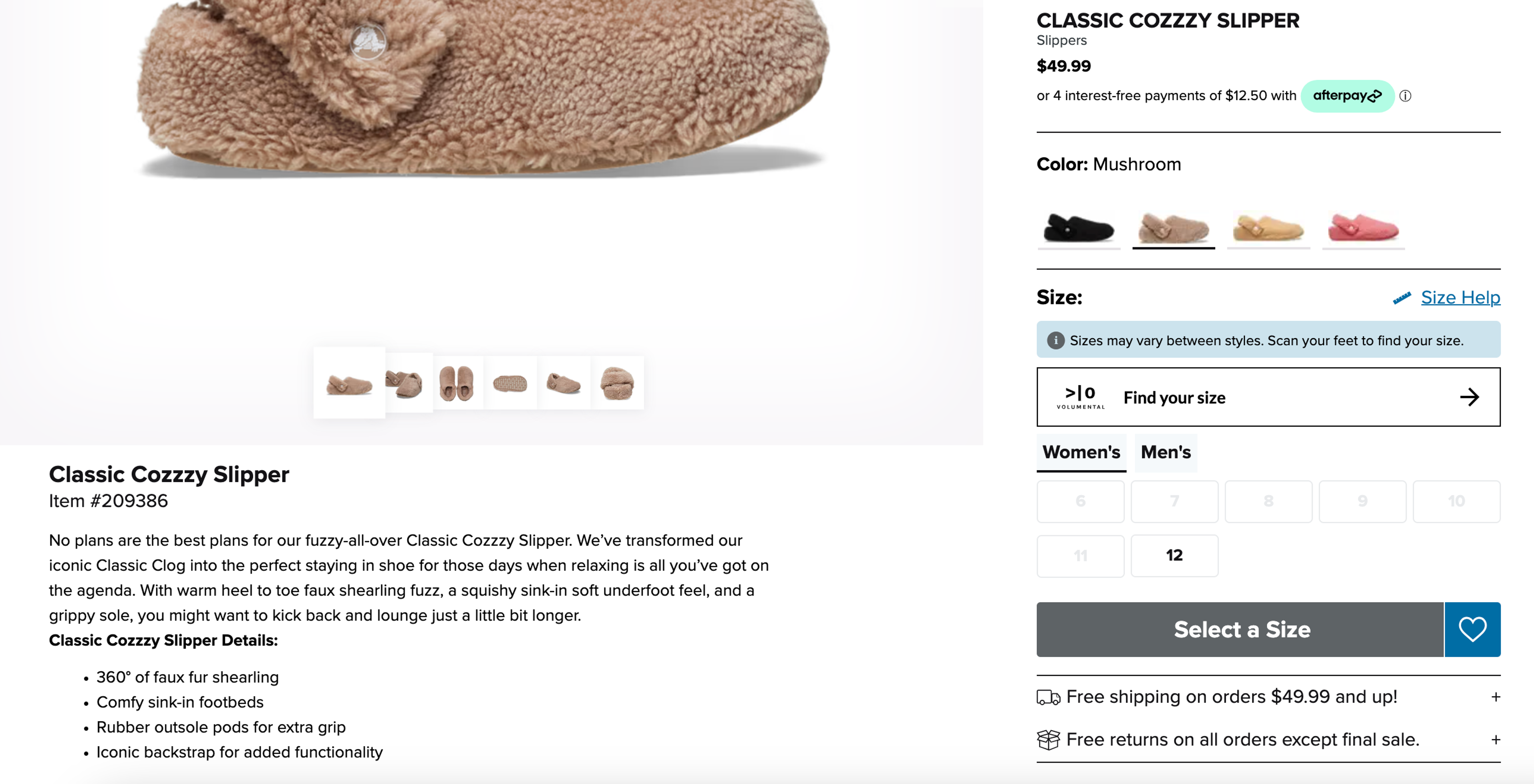 Crocs Cozzy Slipper product description