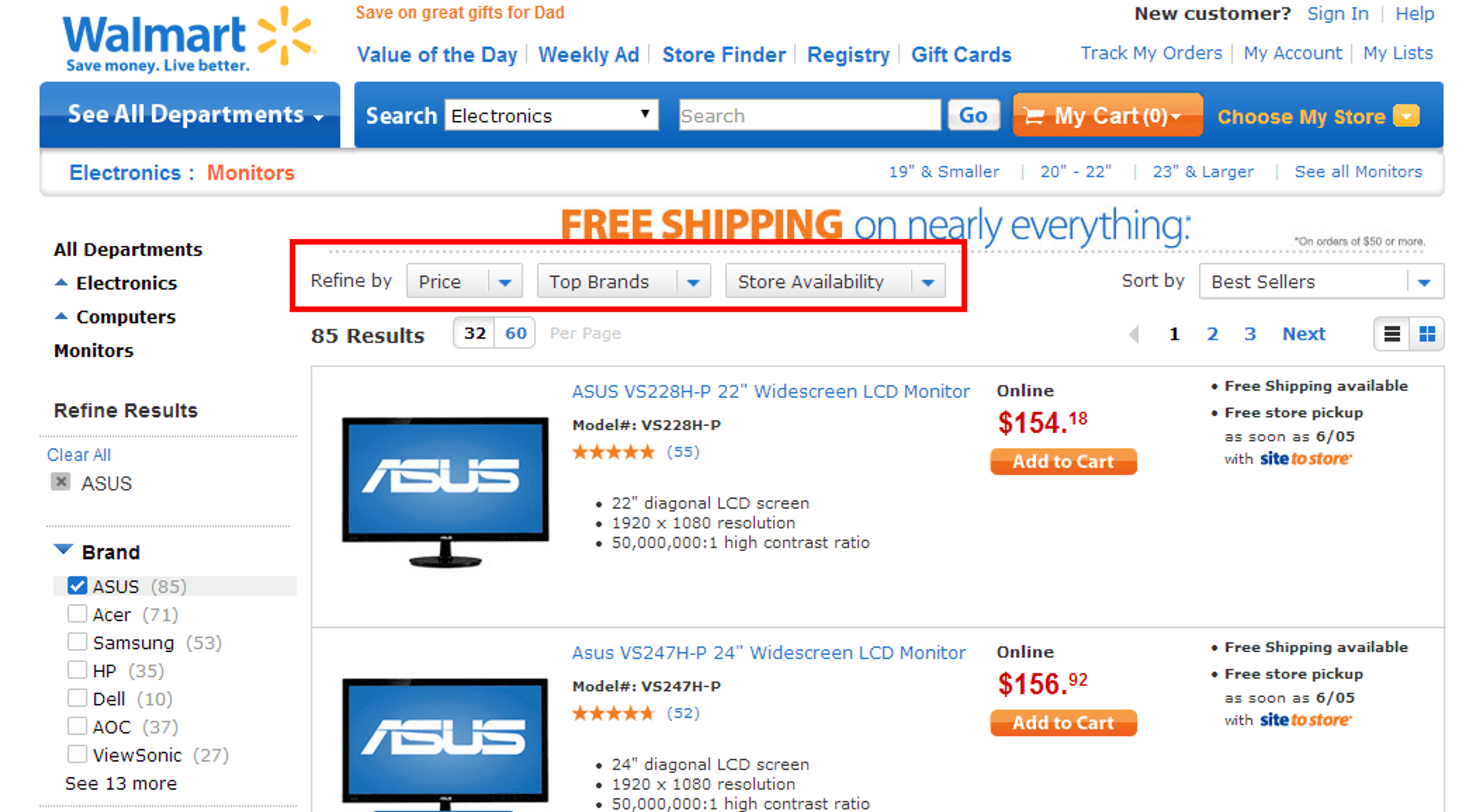 Faceted search Integrated breadcrumb option selection