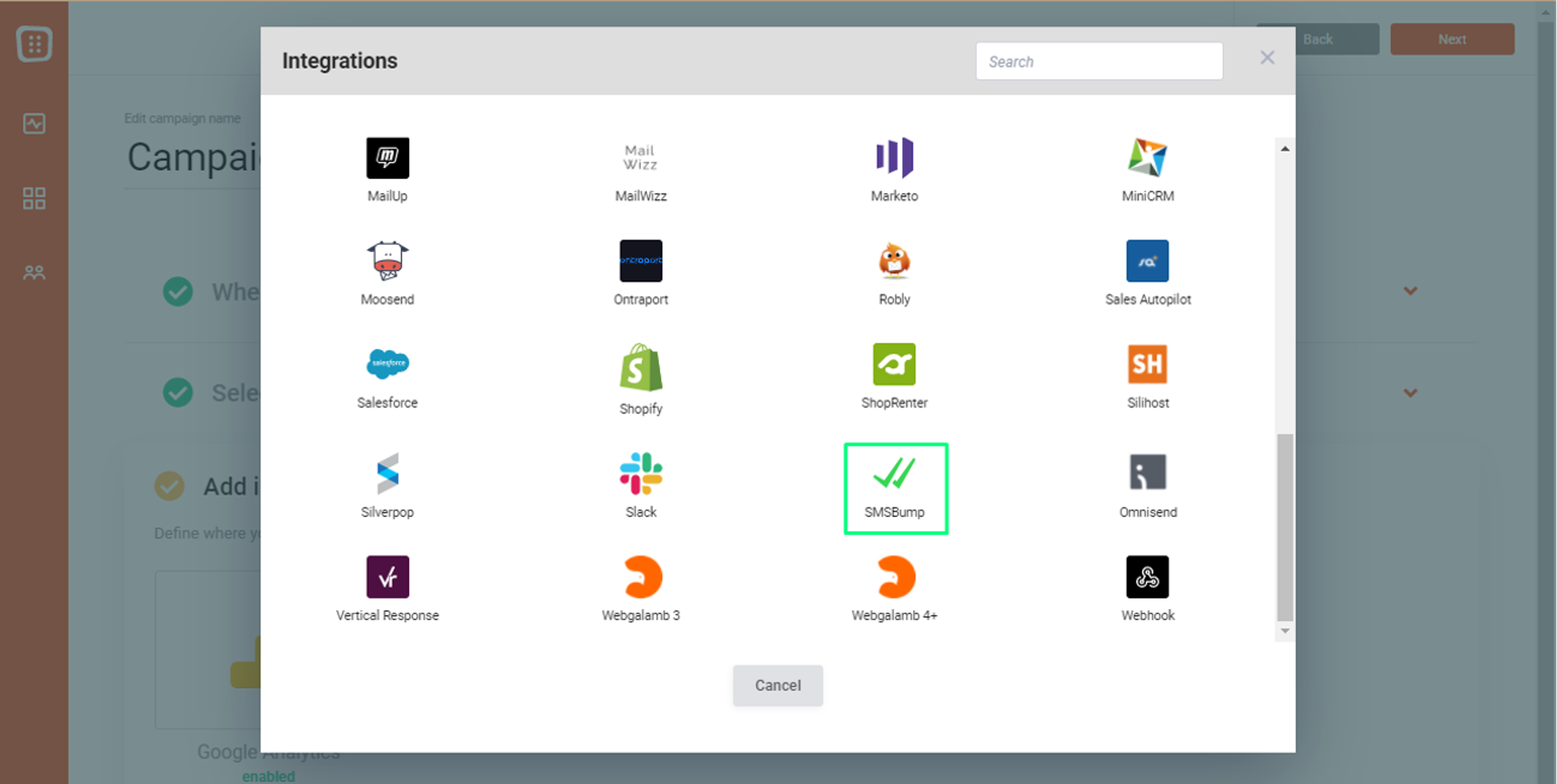 SMS marketing tools integration
