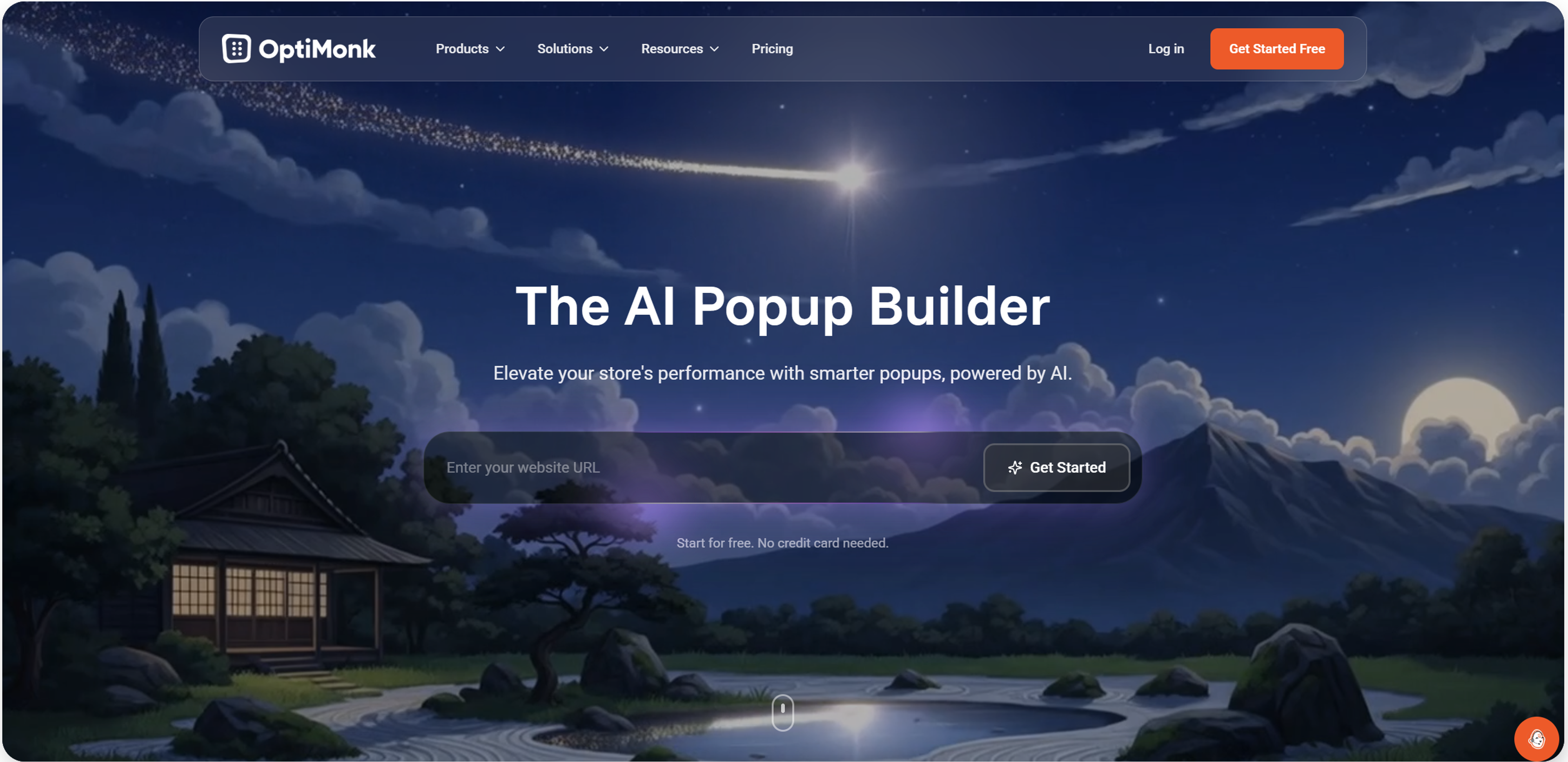 Hero section of OptiMonk. OptiMonk is one of the best popup tools for high-traffic Shopify stores. 