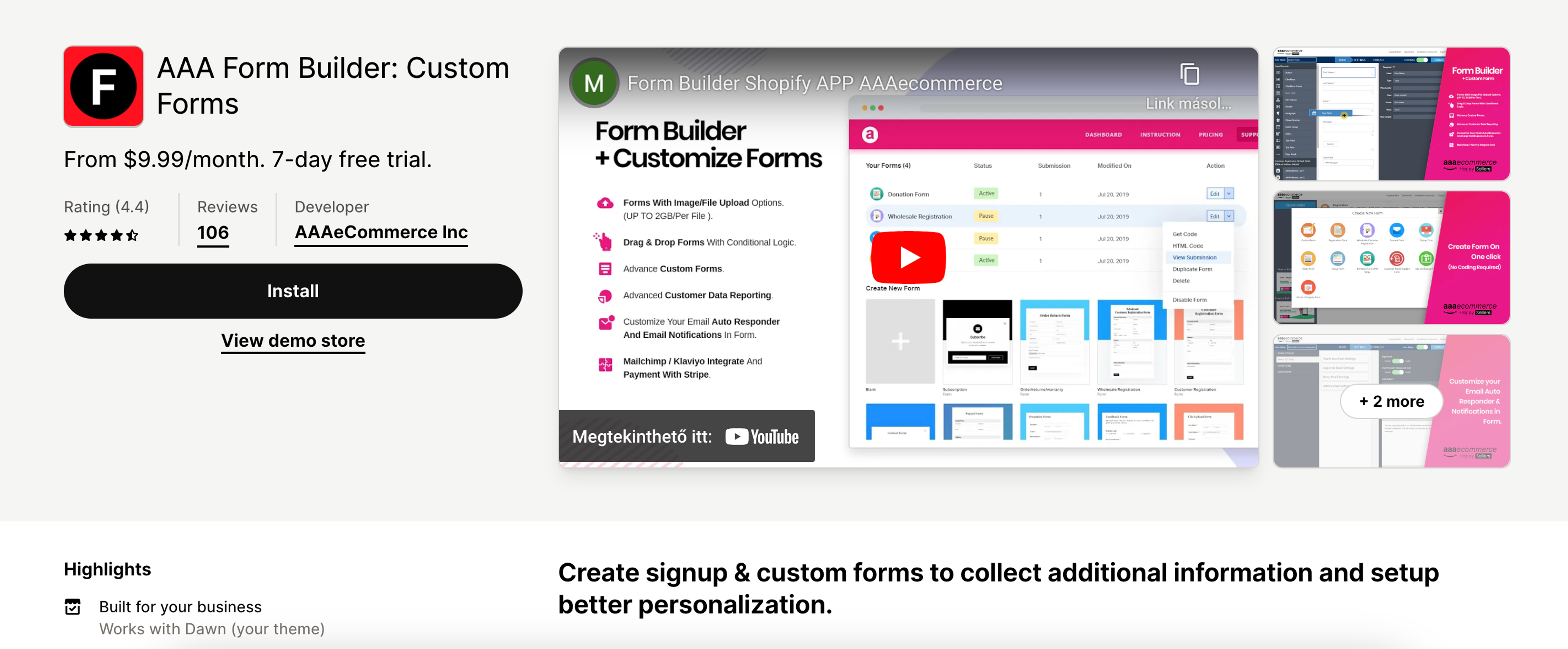 AAA Form Builder: Custom Forms