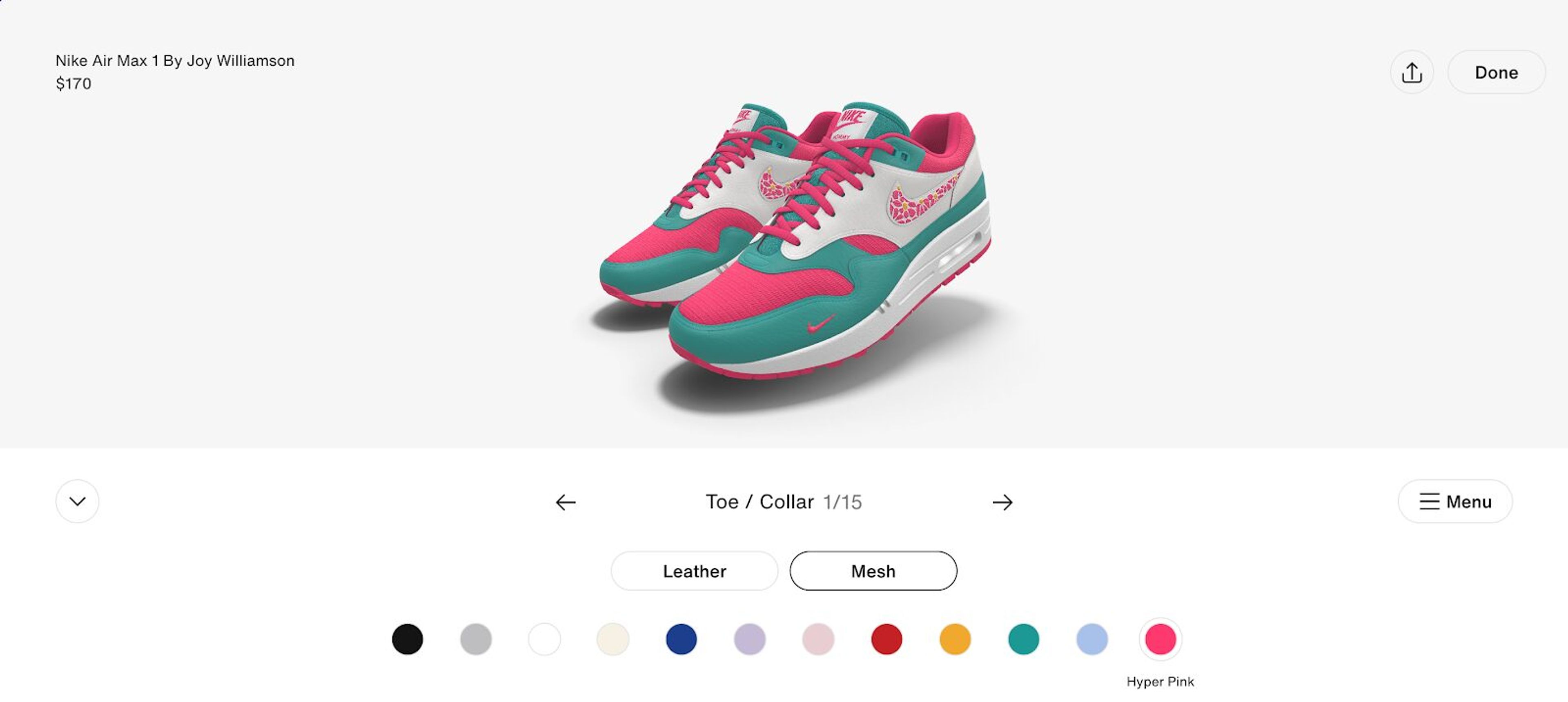 Nike offers different customization options as part of their marketing strategies.