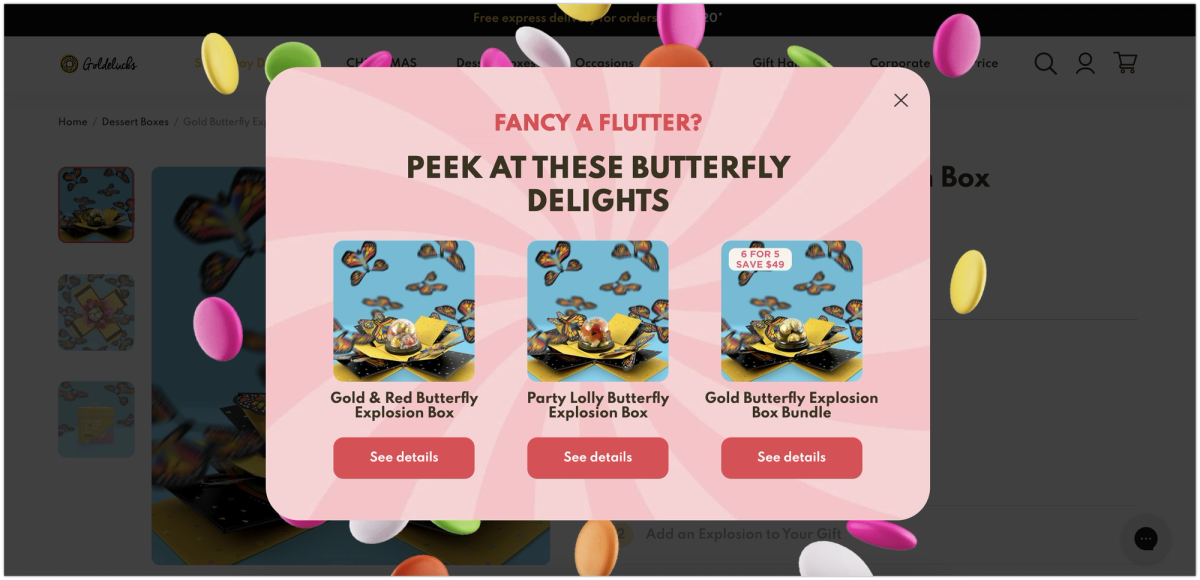 Goldelucks Smart recommender popup