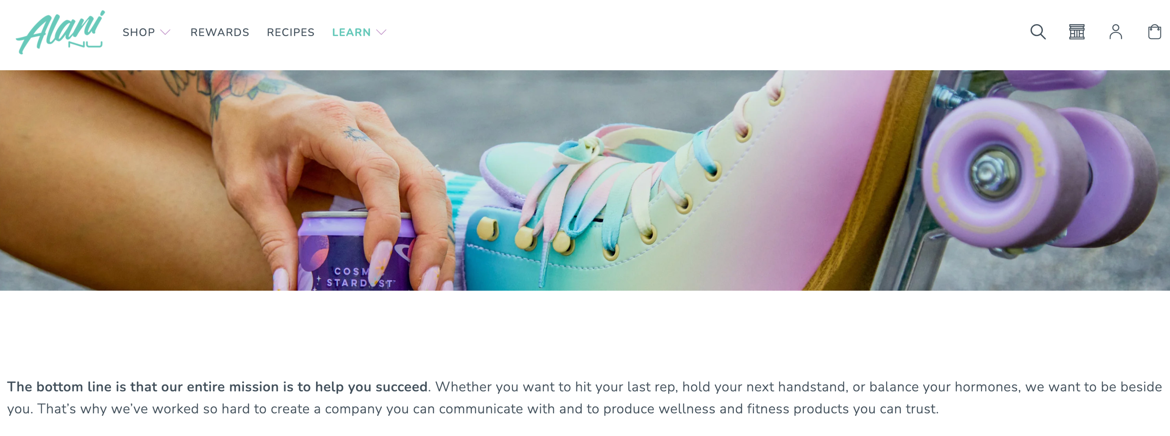 Alani Nu About us page