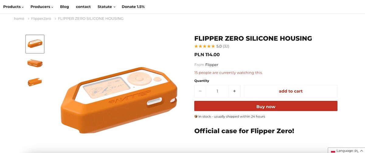 Flipper zero product page