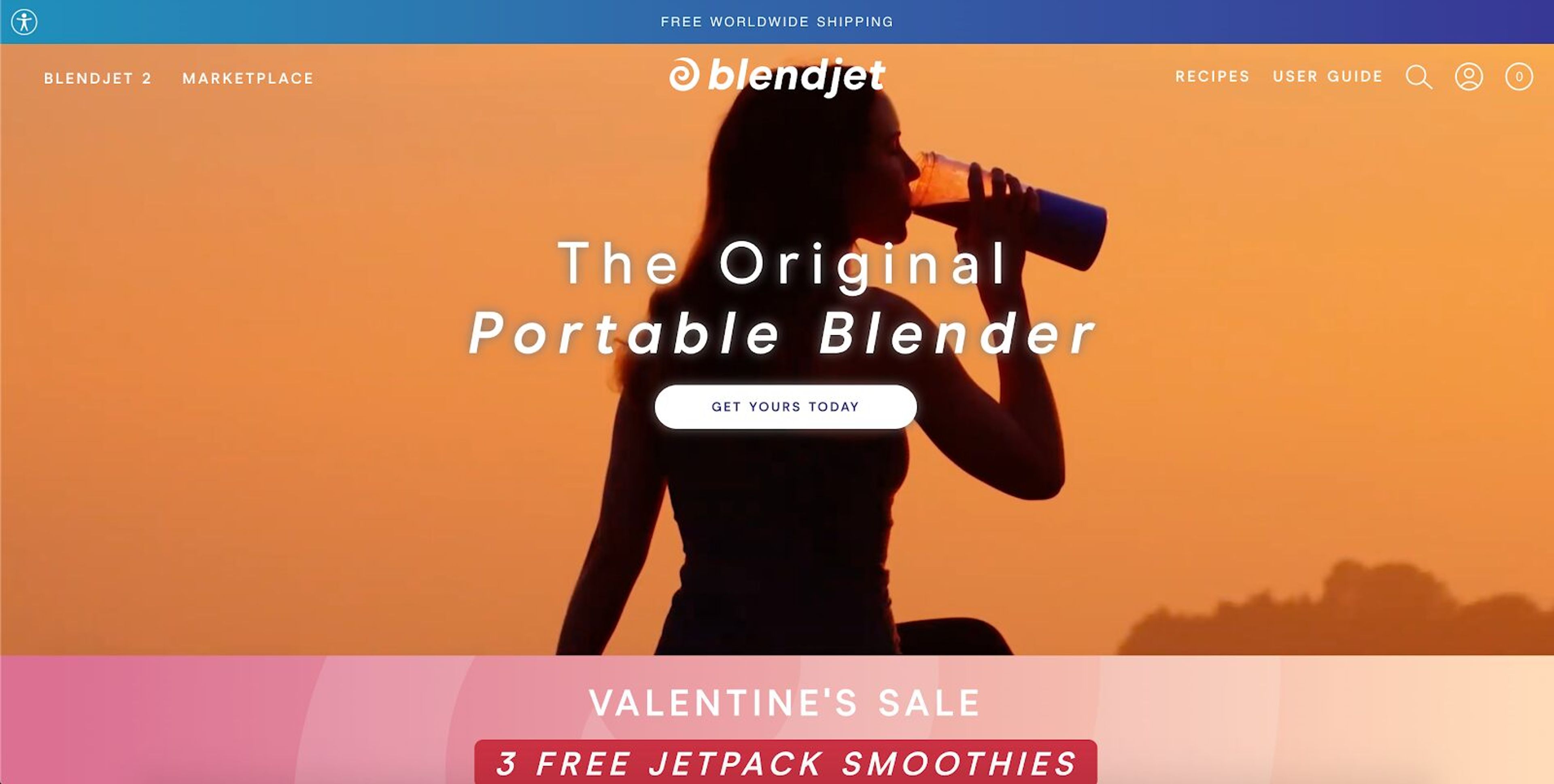 A/B test your landing page headline BlendJet