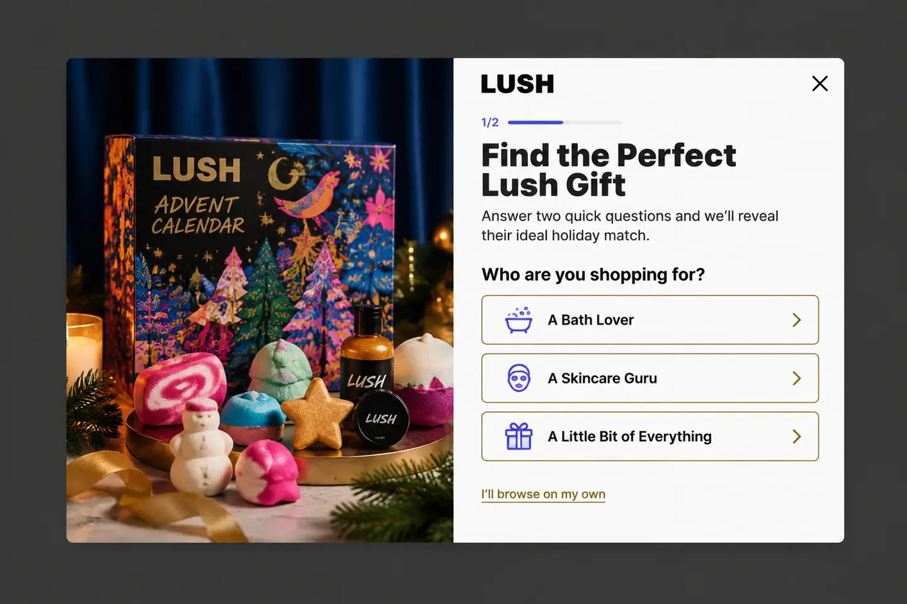 christmas gift guide popup