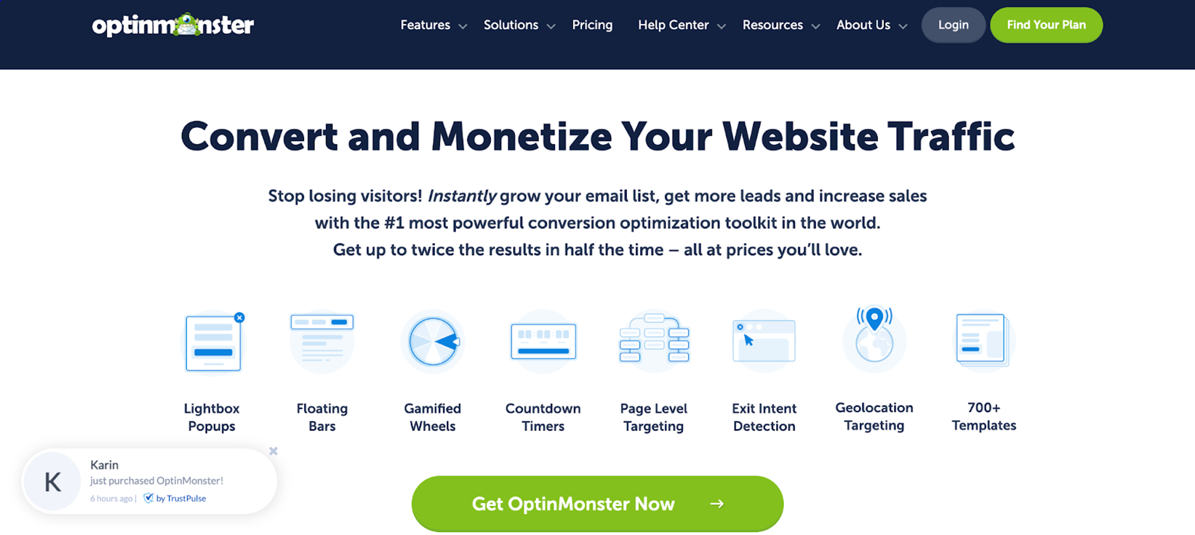 Increase converison with OptiMonster.