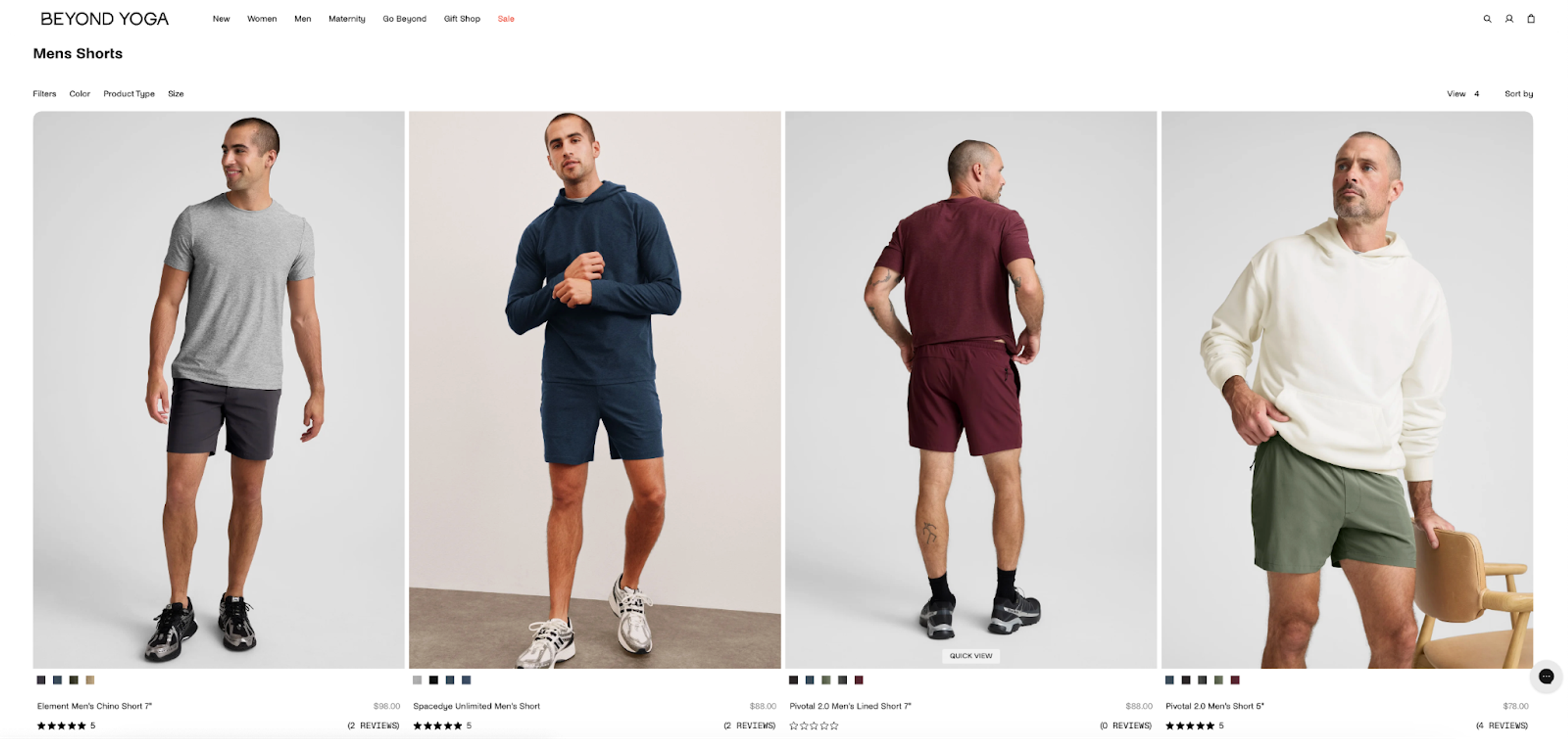 Beyond Yoga category page