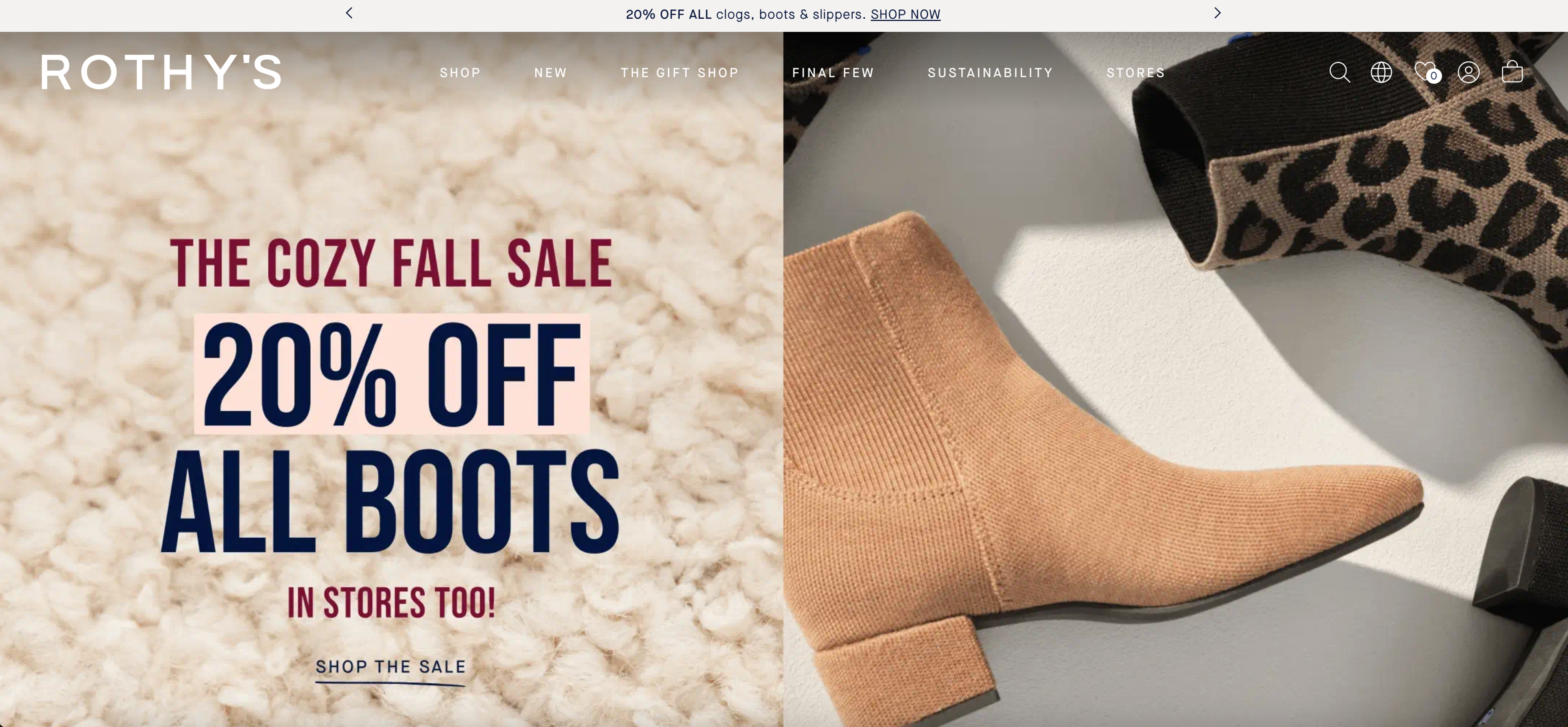 Rothy's Shopify store