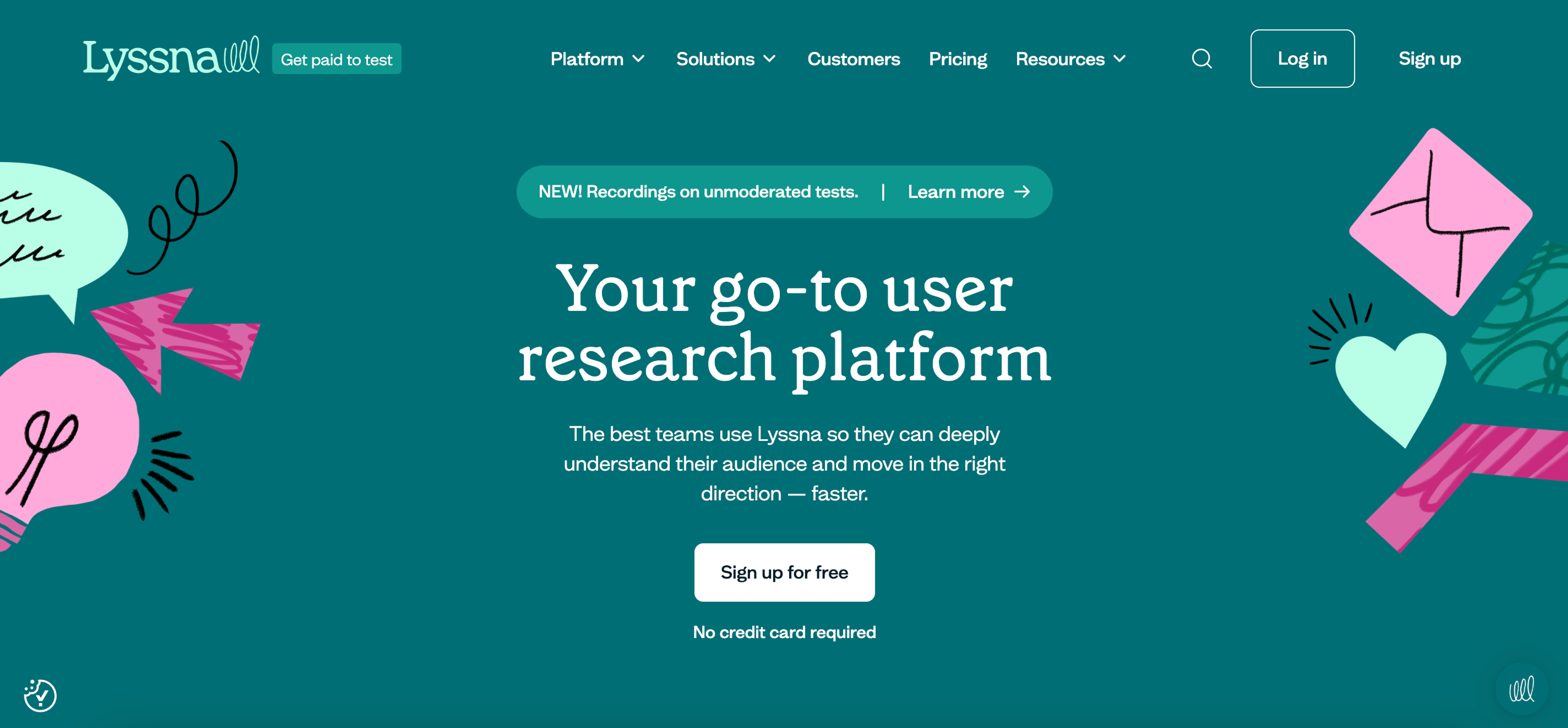 Lyssna website feedback tool