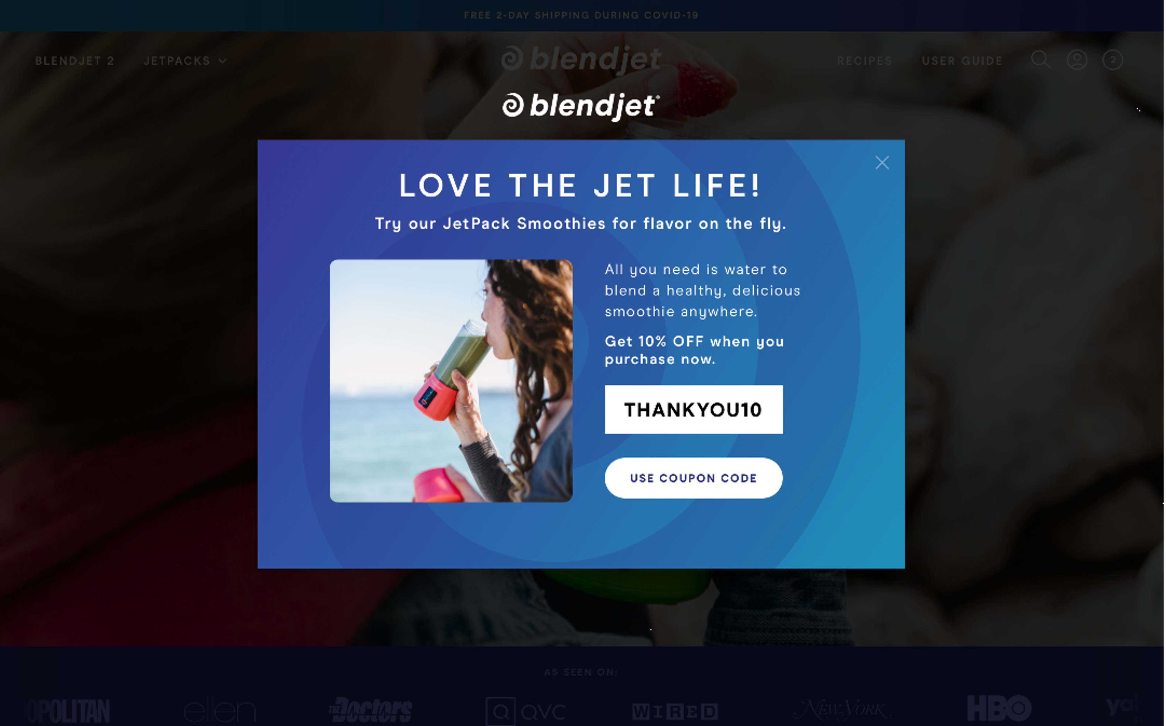 Message Creative - BlendJet - Upsell - JetPack Smoothies