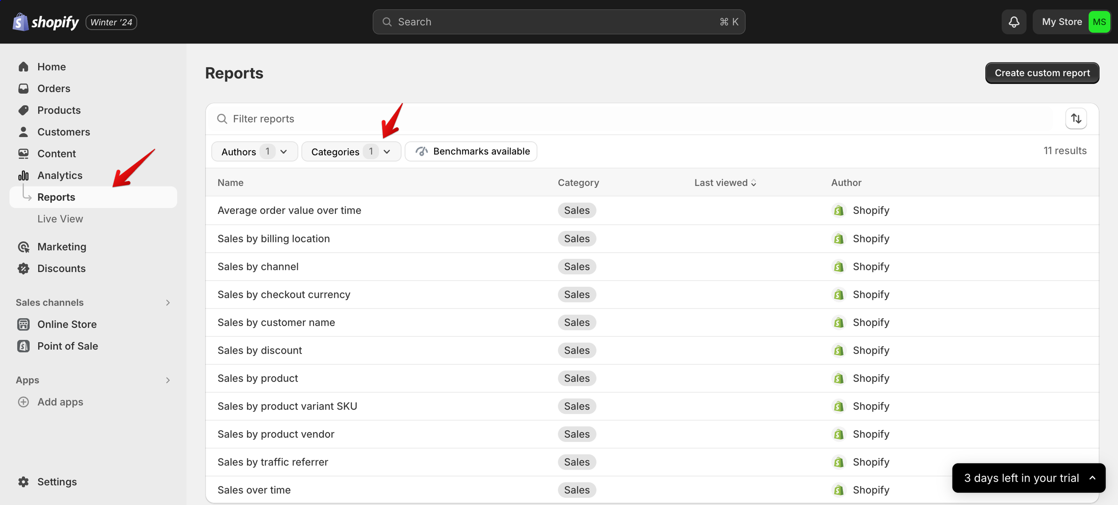 Shopify conversion rate statistics on the Shopify dashboard