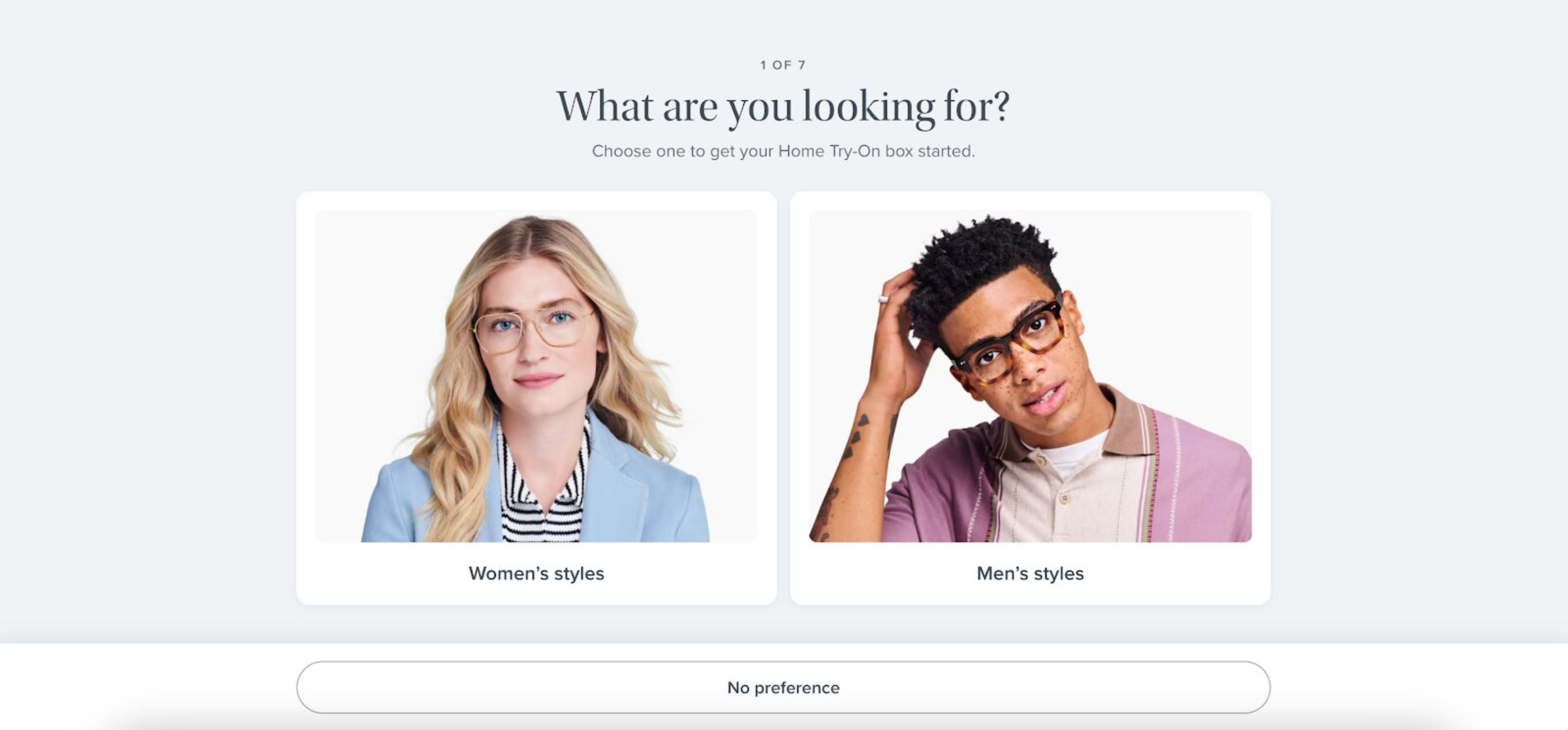 Warby Park increase sales with their product finder quiz.