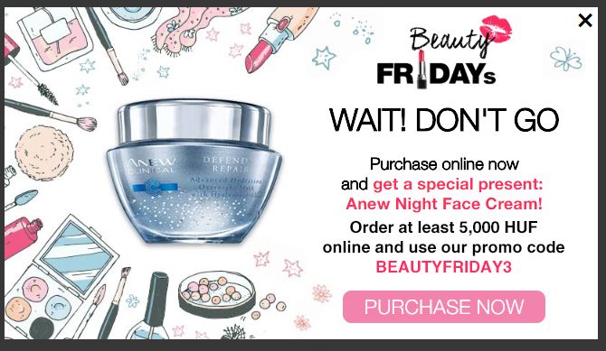 AVON seasonal popup campaign