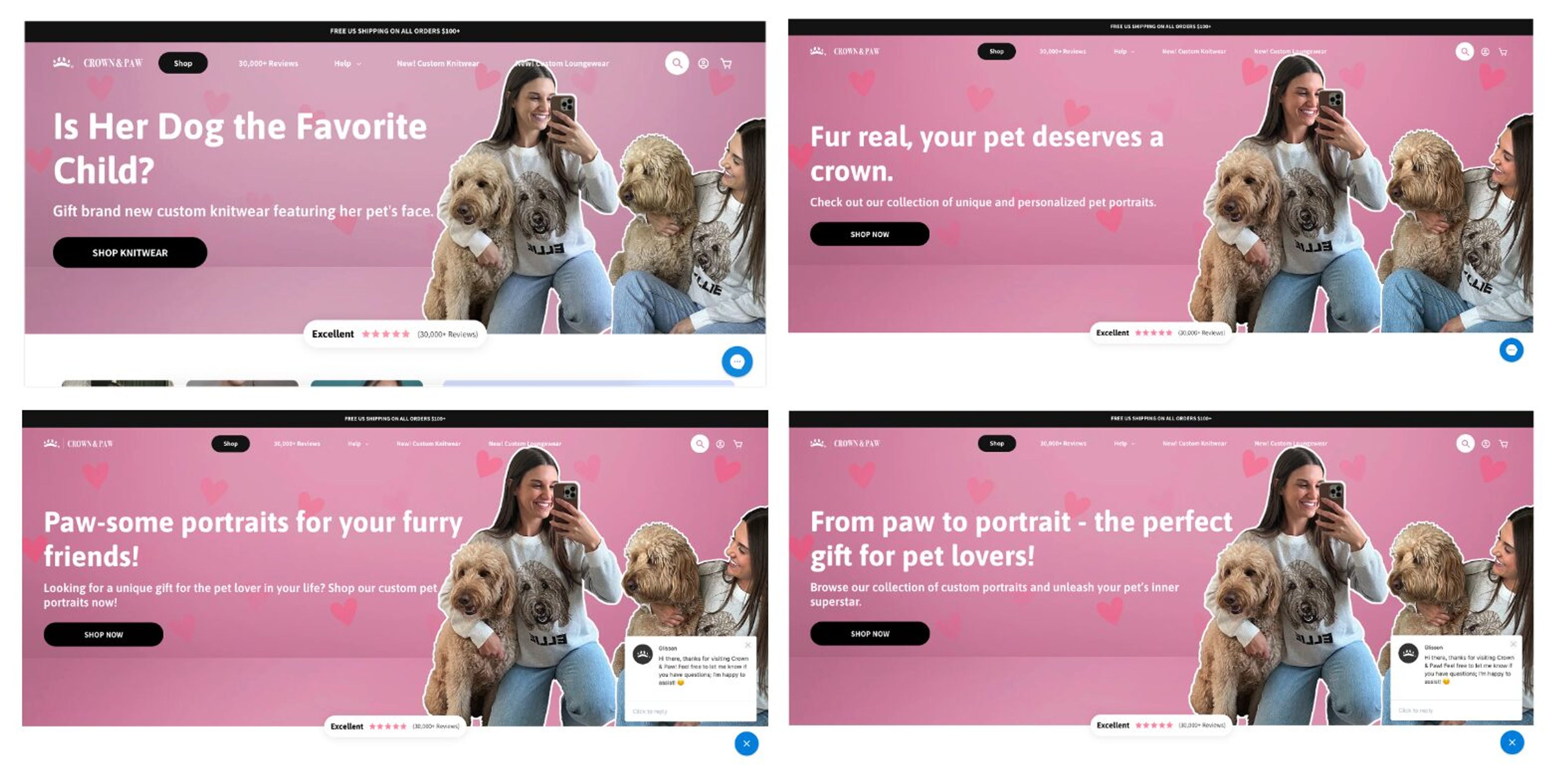 Crown and Paw increased their landing page conversions by A/B testing their headlines.