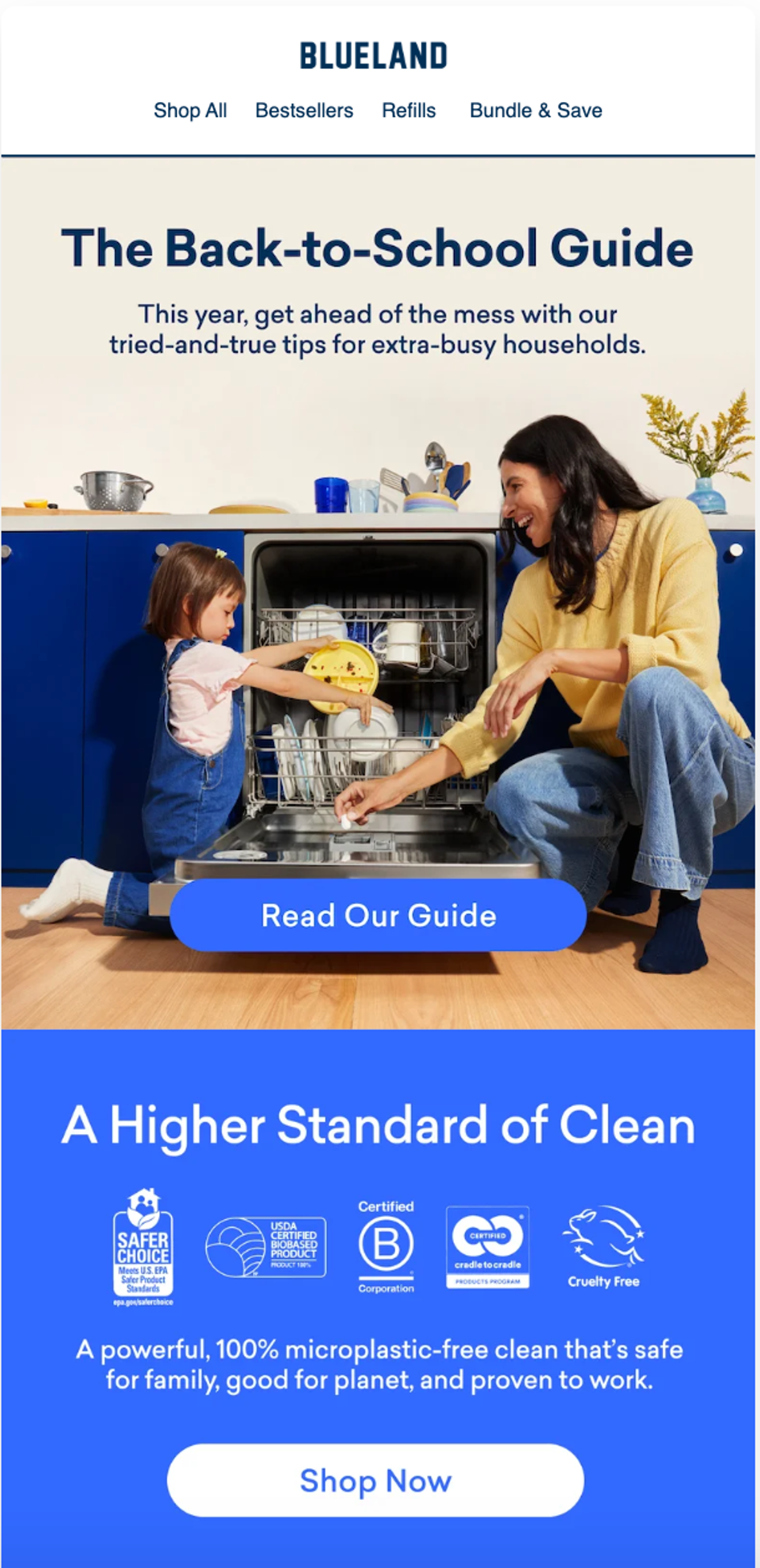 Blueland Back to School Email