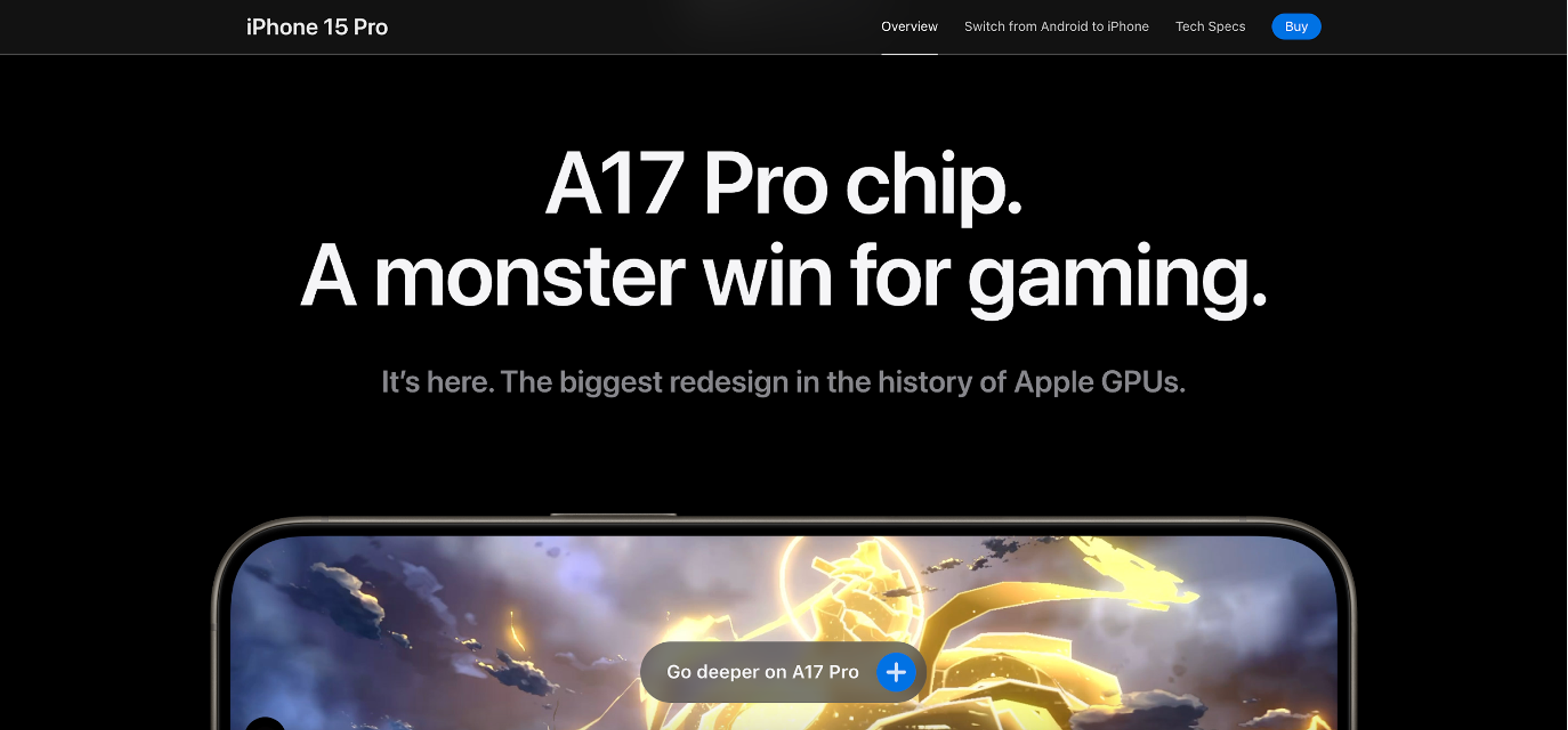 iPhone product page uses user experience optimization techniques