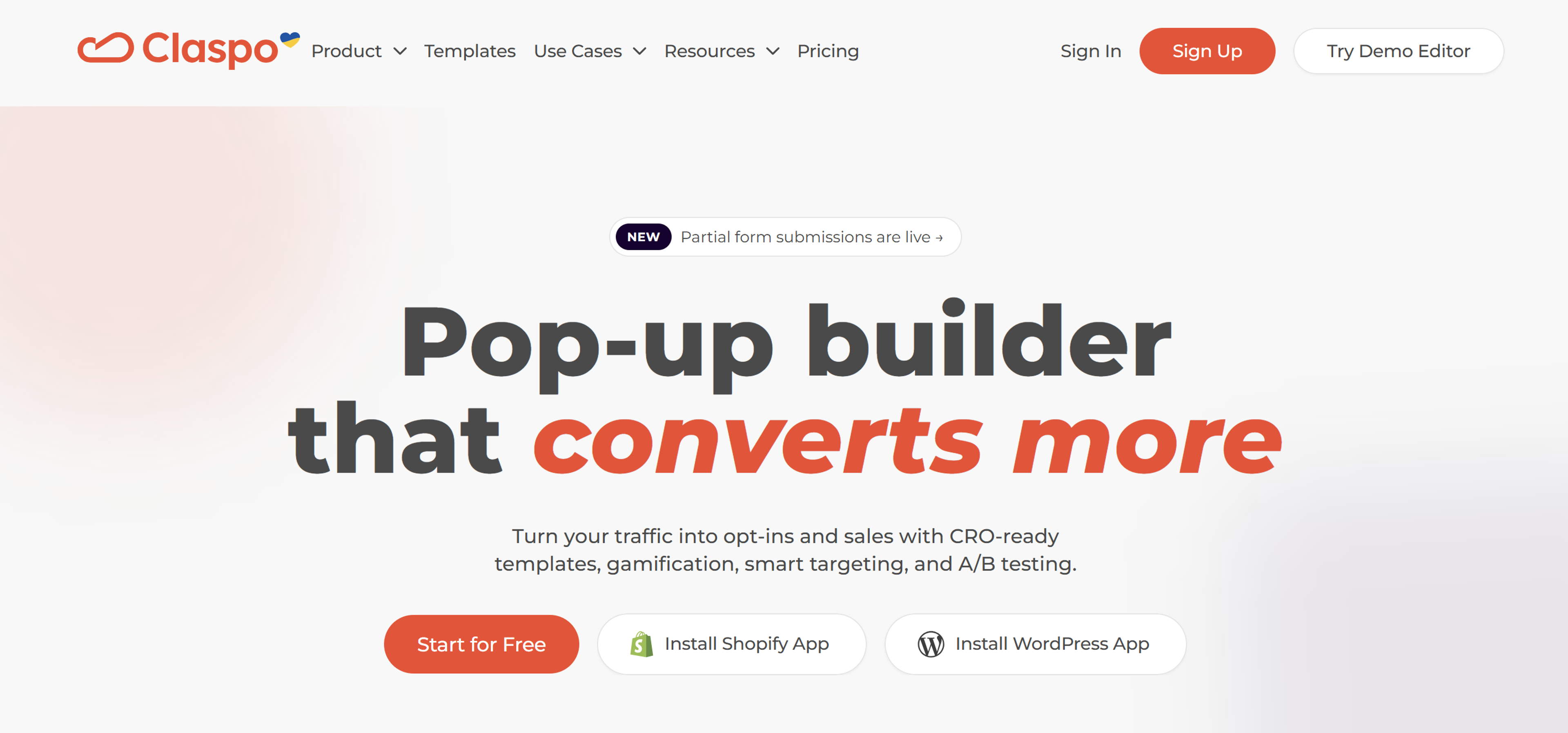 Claspo - a popup tool with a generous free plan