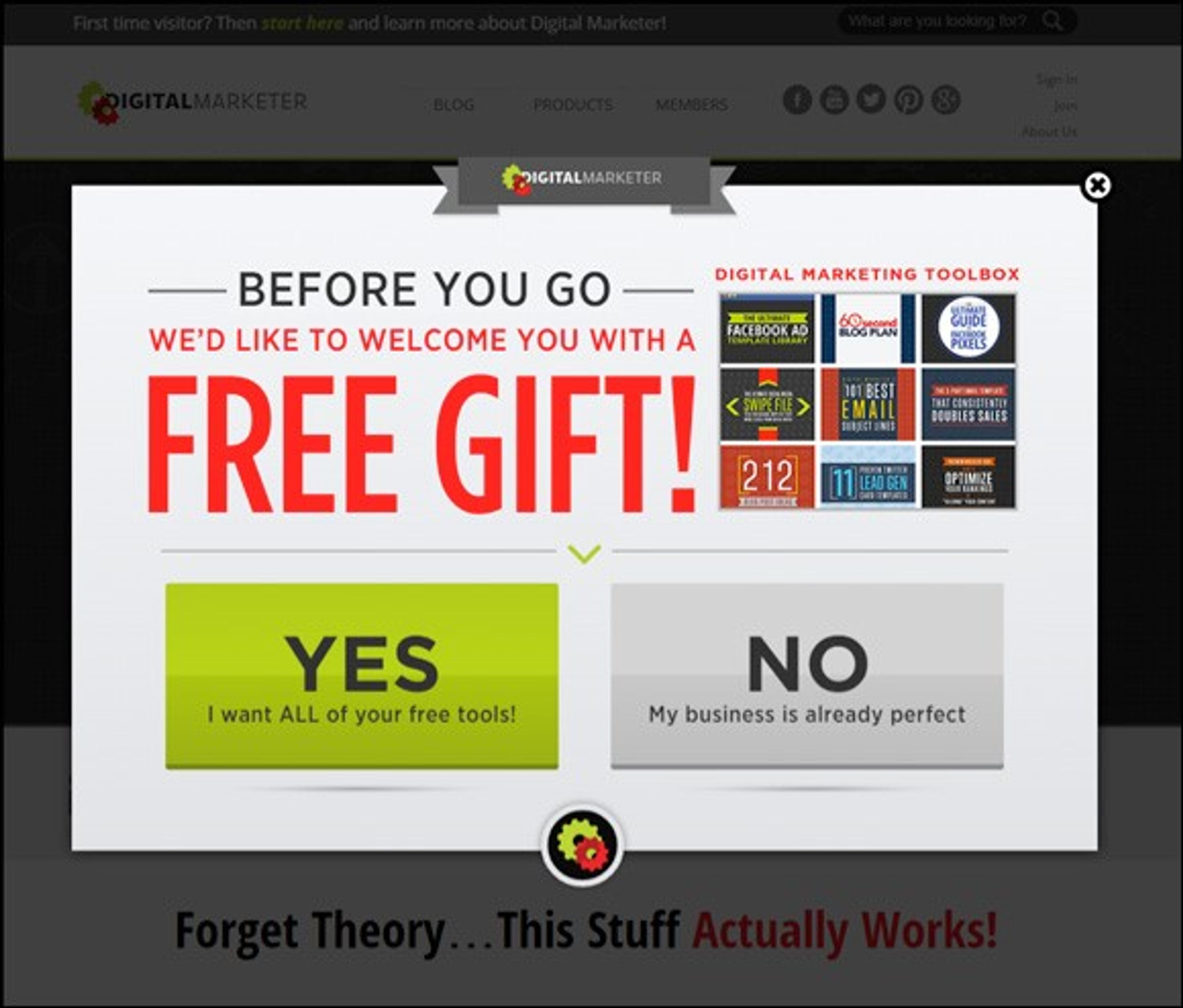 Digital Marketer popup