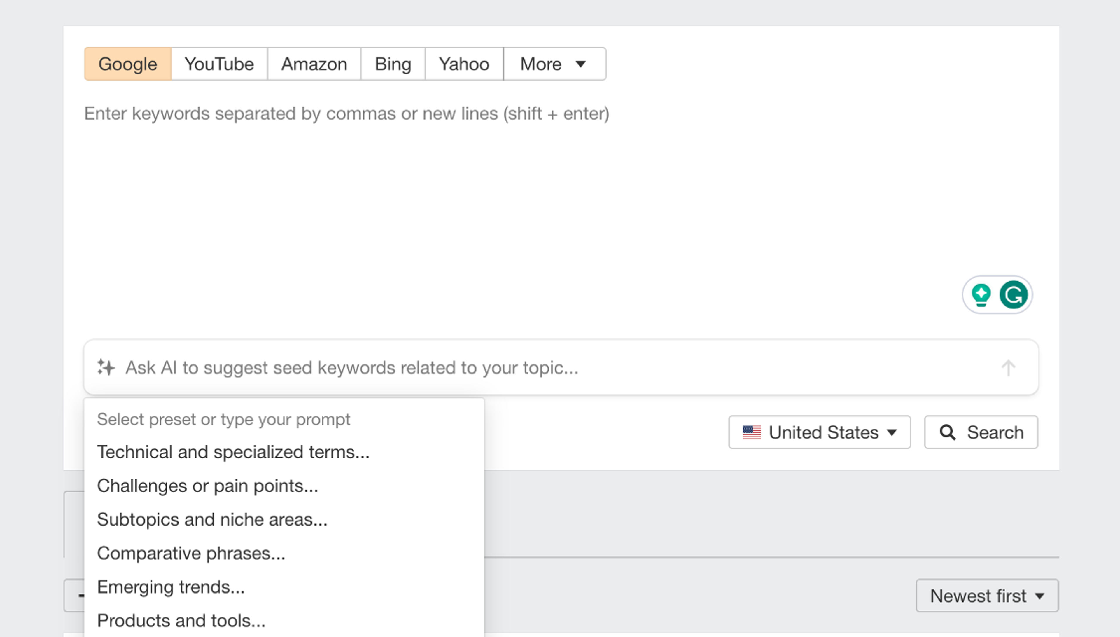 Ahrefs AI-powered tools for keyword research