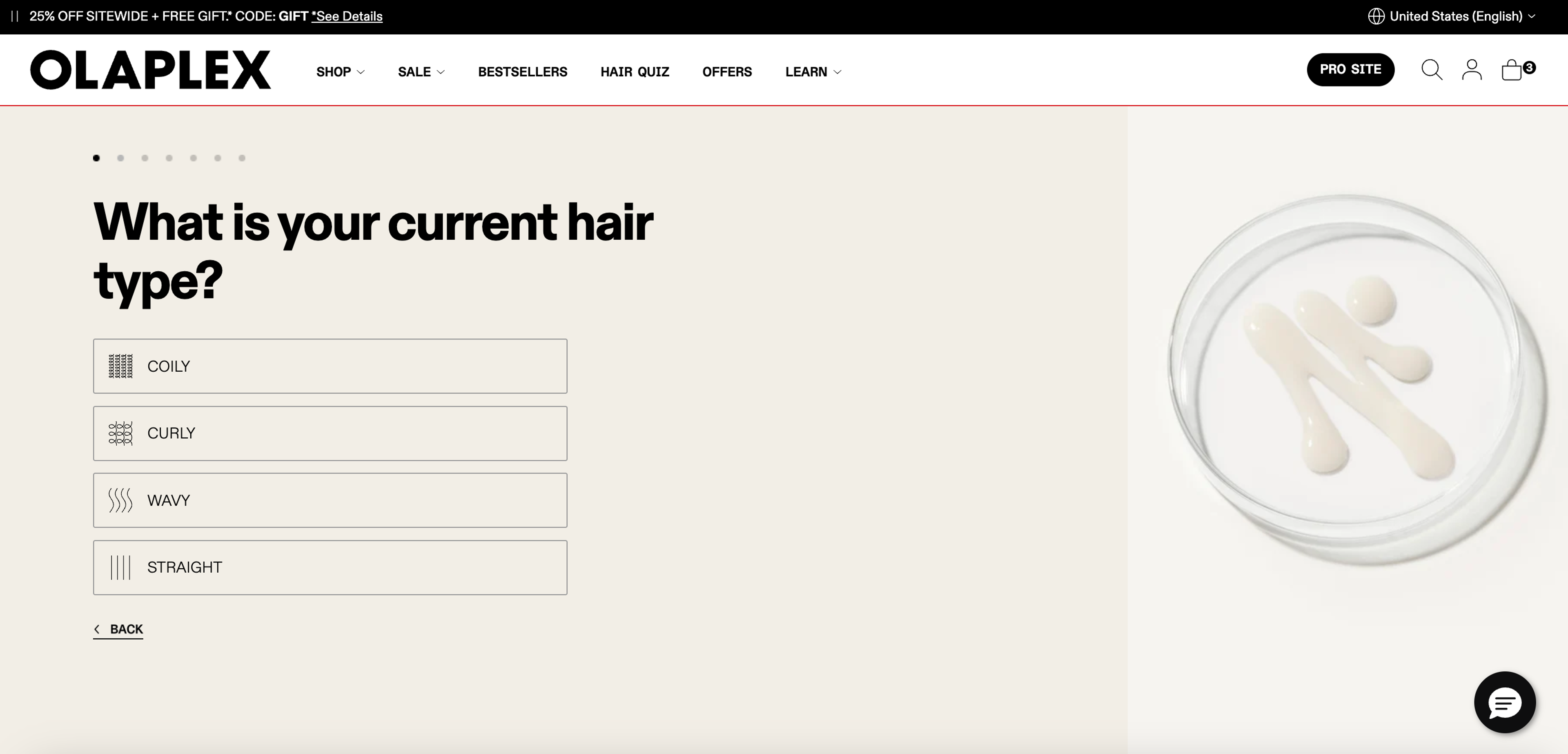 Hair quiz by Olaplex