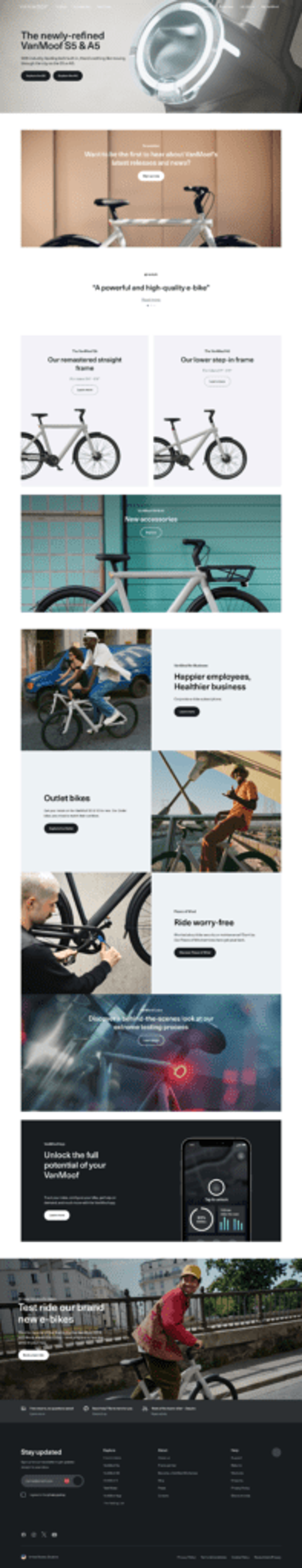 VanMoof sales page example