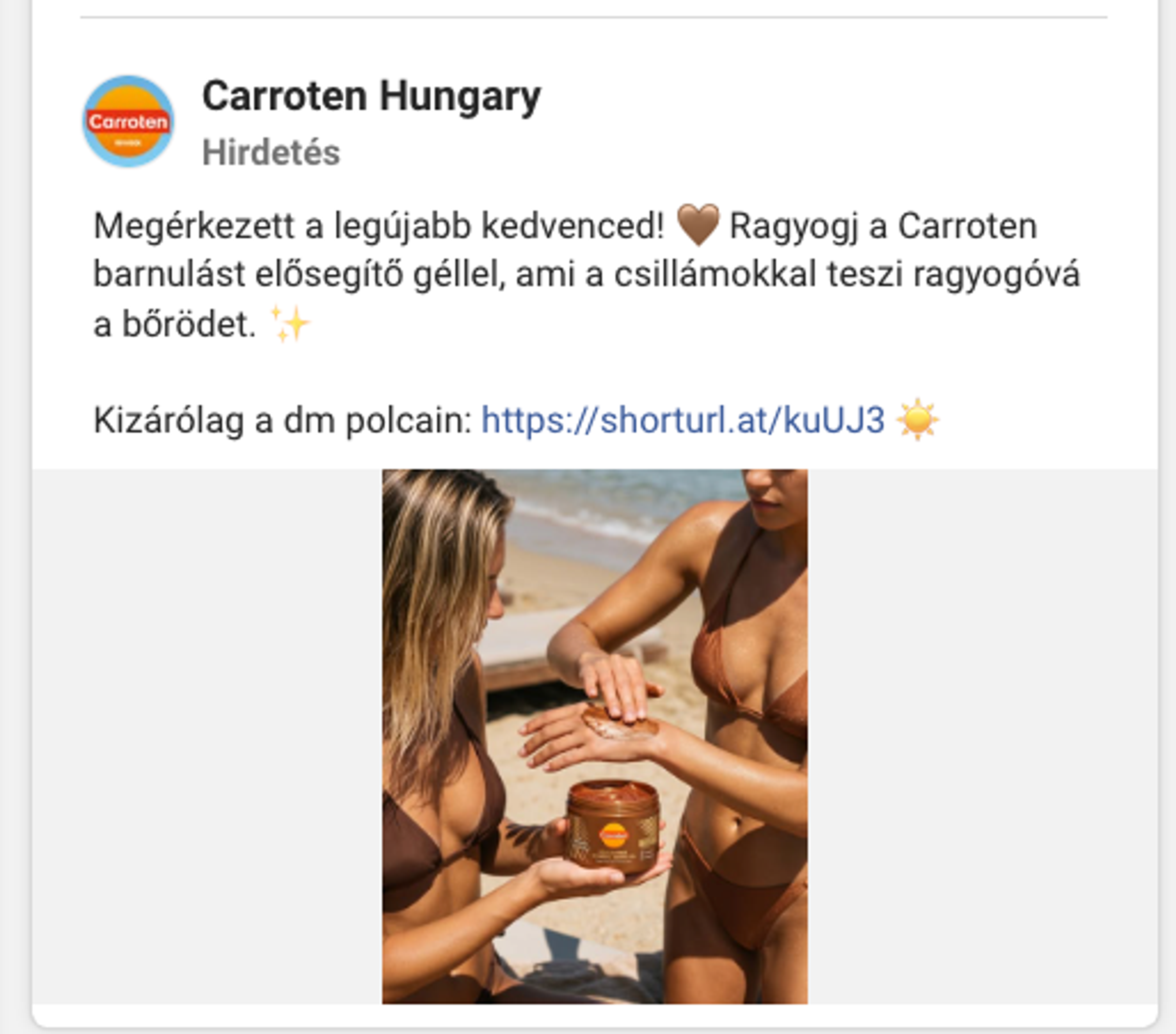Paid advertisement in Hungary